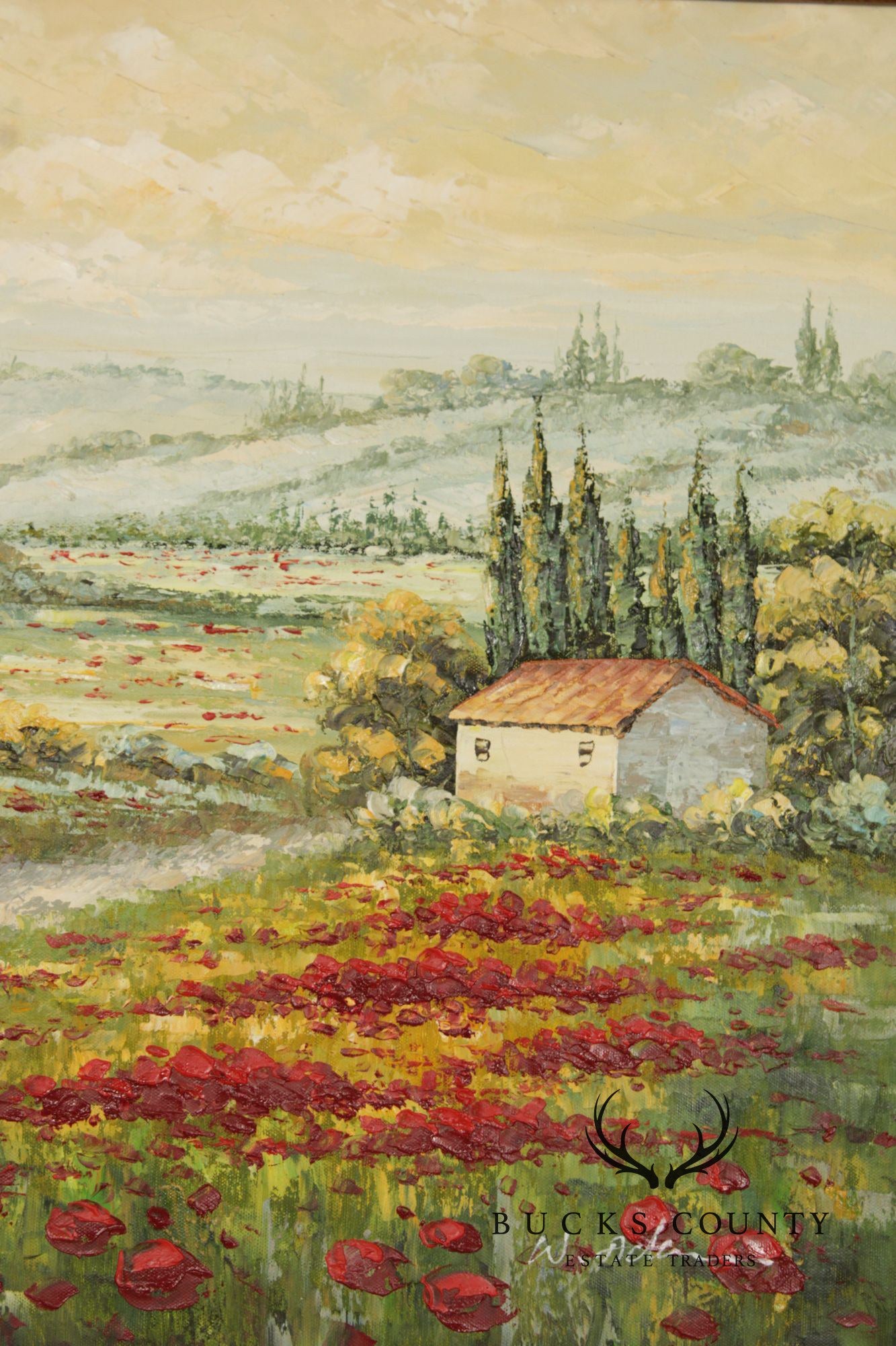 W. Adams Tuscan Landscape Painting