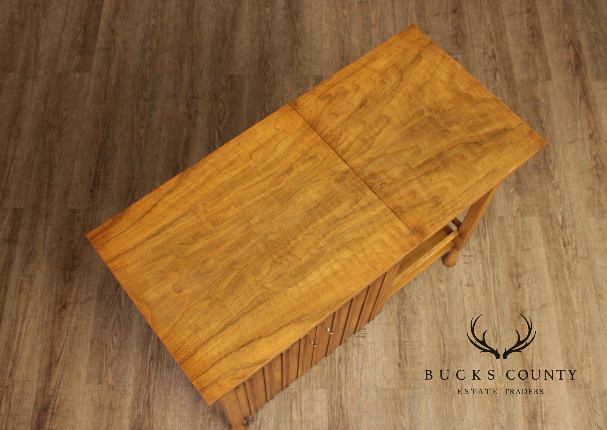 John Widdicomb Mid Century Modern Walnut Bar Cabinet