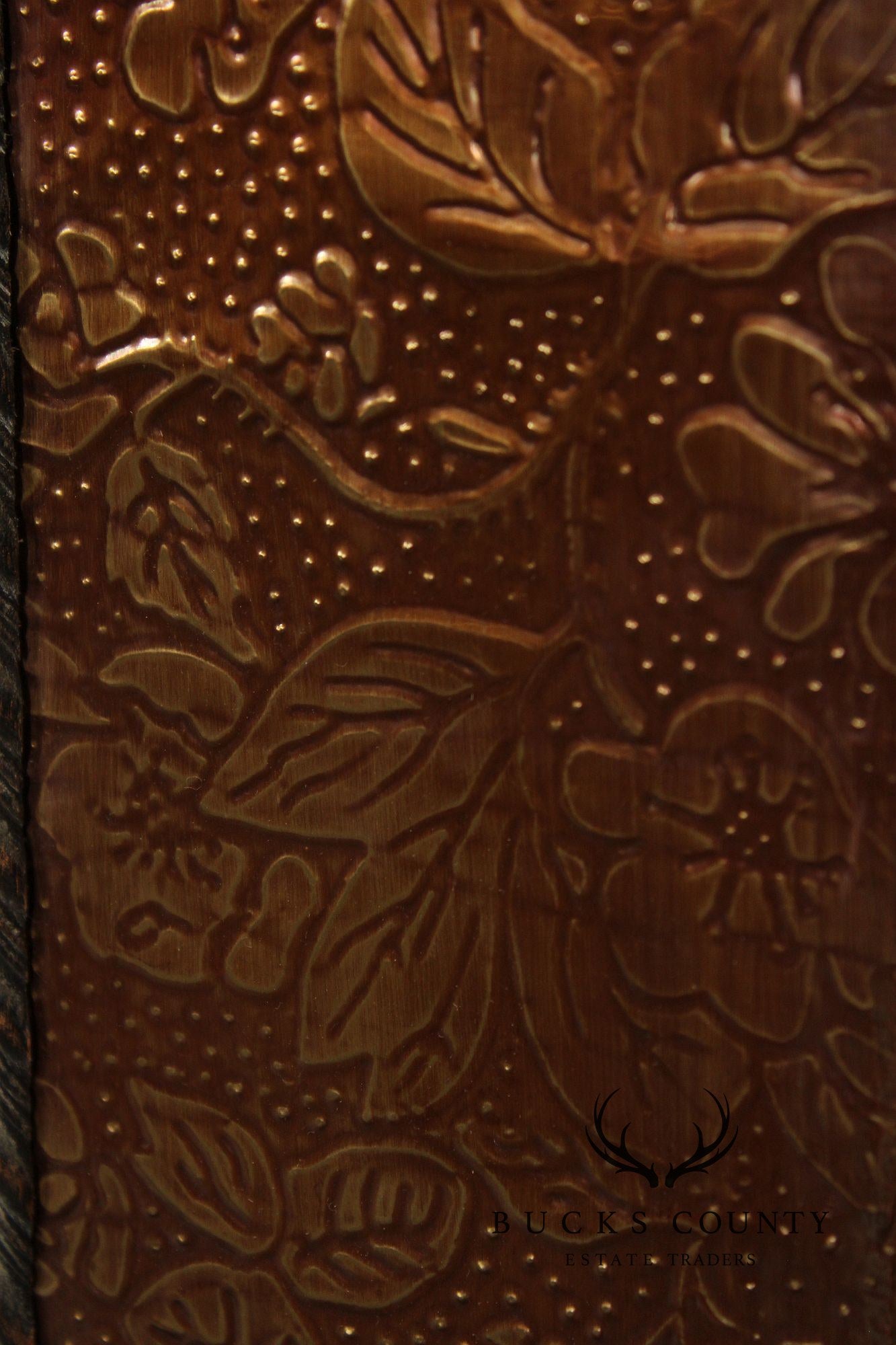 Howard Elliot Collection Chased Embossed Metal Wall Mirror