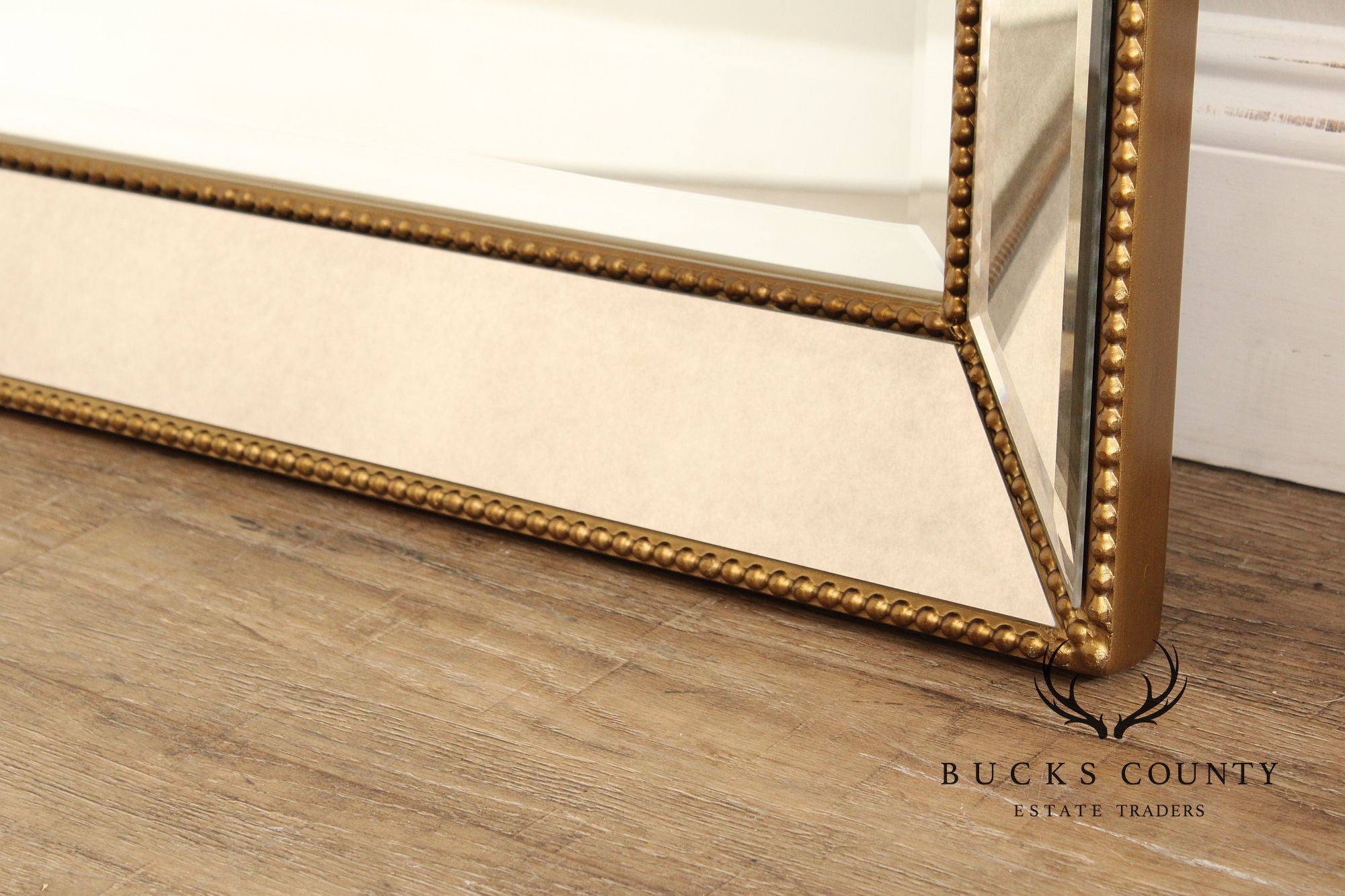 Bassett Mirror Co. Hollywood Regency Style Pair of Beaded Wall Mirrors
