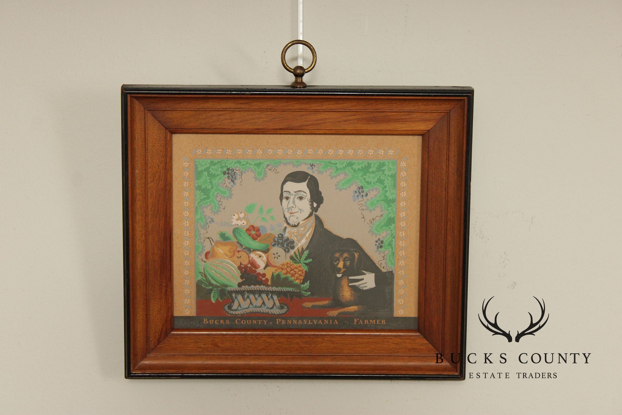 Folk Art Style Set of Four Bucks County Framed Prints