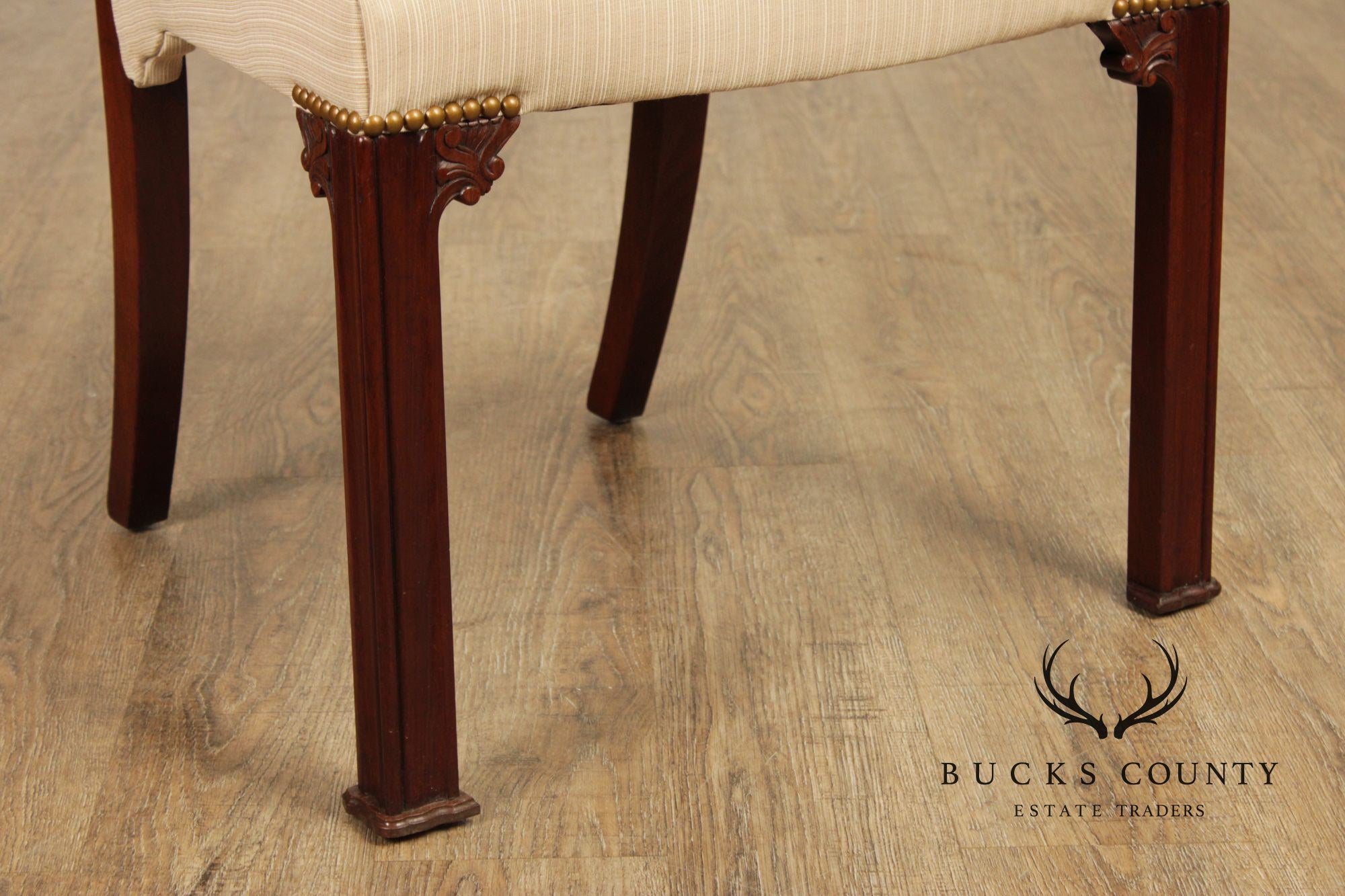 Baker Furniture Chippendale Style Set of Five Mahogany Dining Chairs