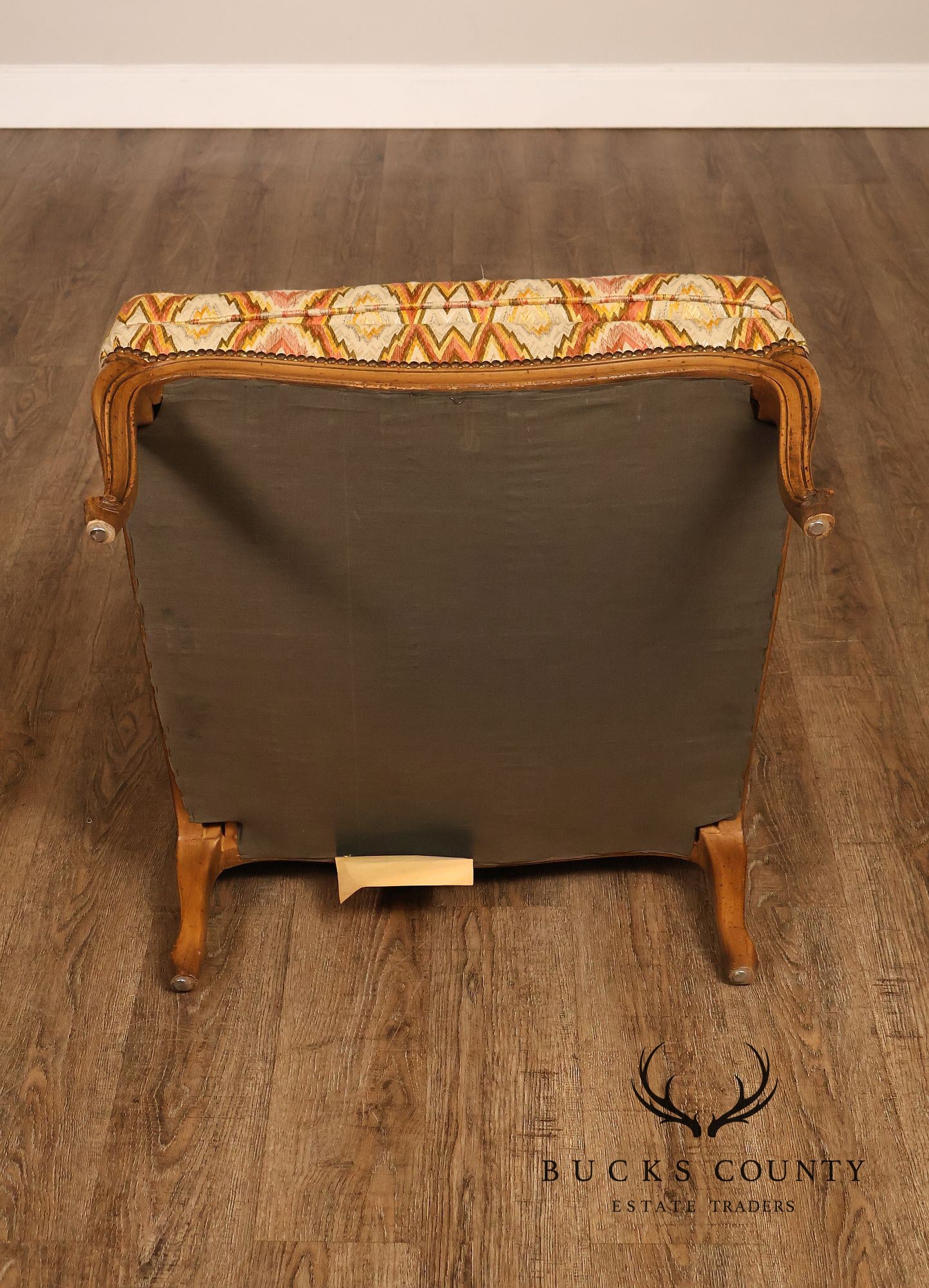 Baker Furniture Louis XV Style Wing Back Bergère Chair And Ottoman