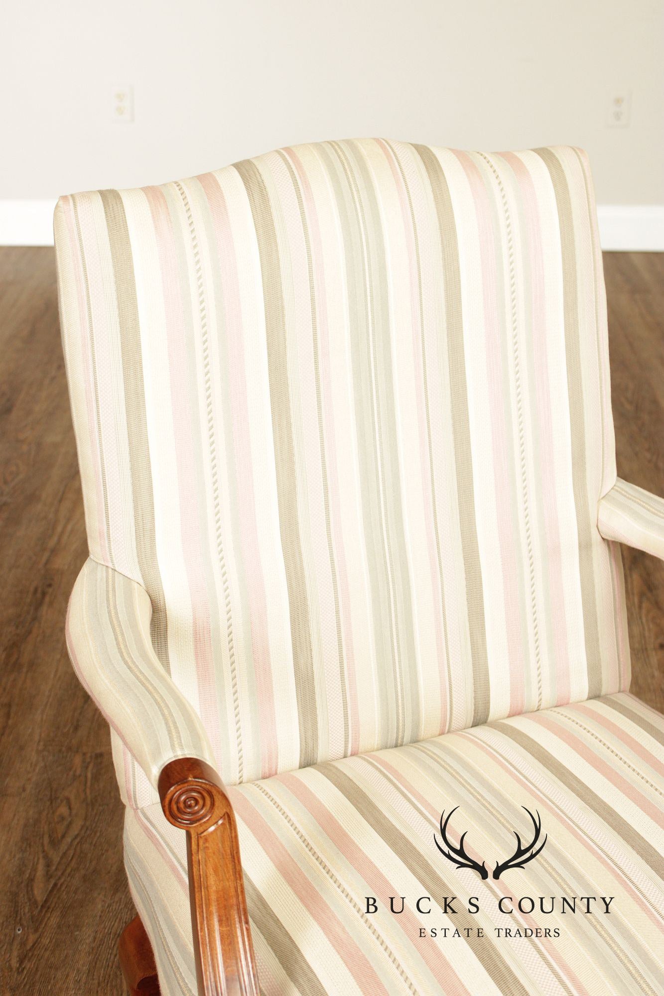 Sam Moore Chippendale Style Pair of Library Armchairs