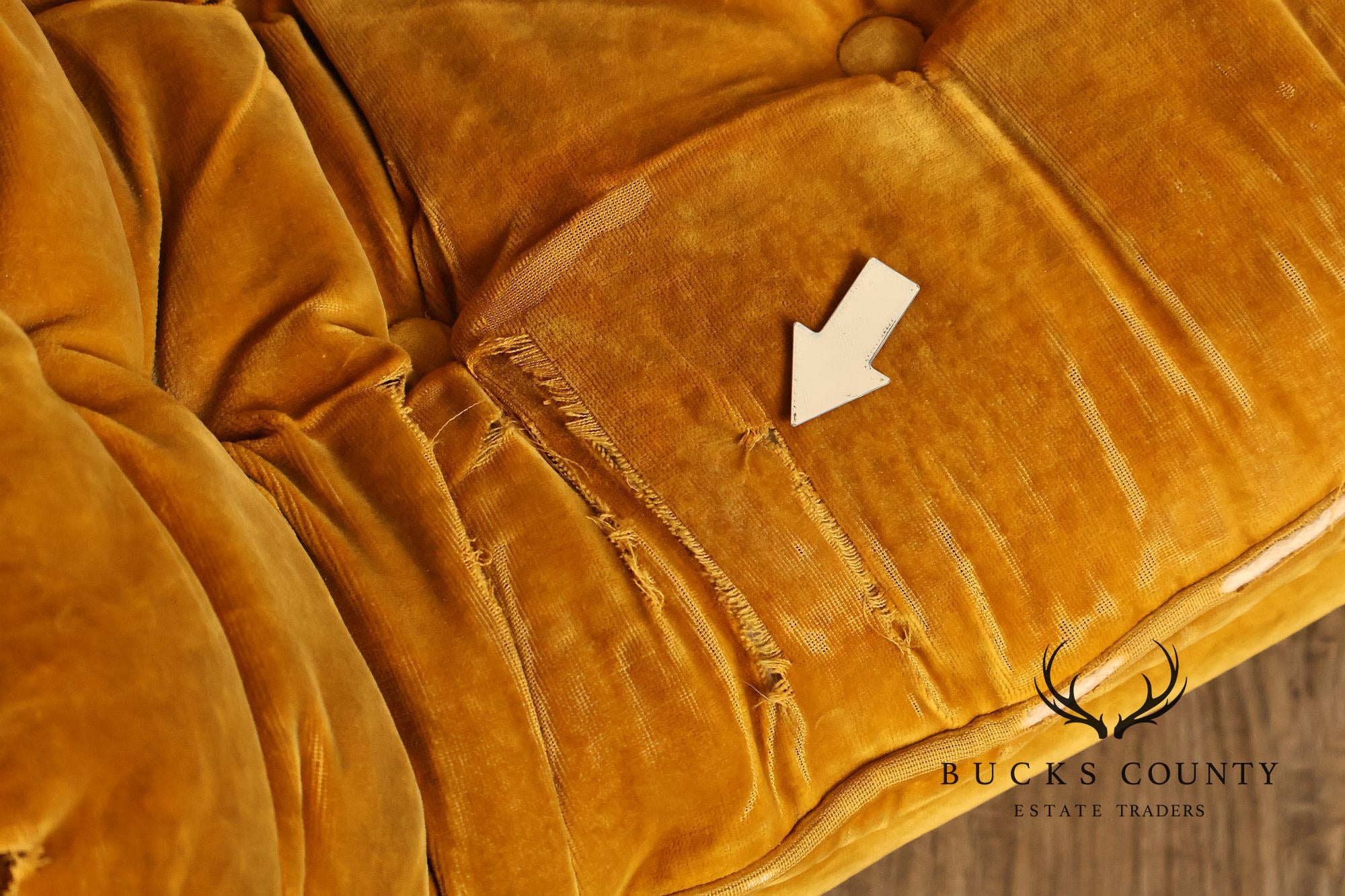 Mid Century Modern Tufted Lounge Chair and Ottoman