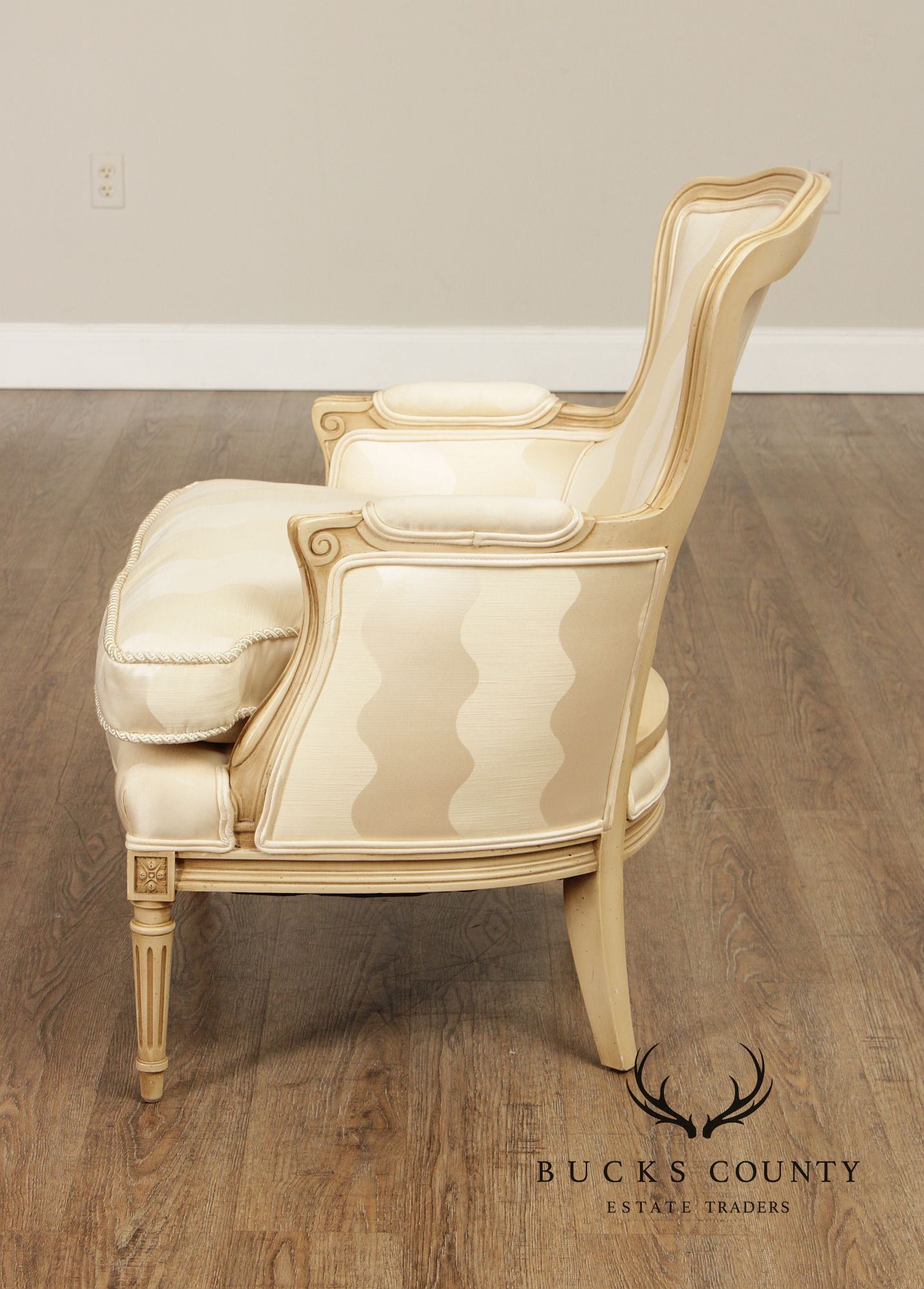 French Louis XVI Style Vintage Pair Of Bergere Chairs