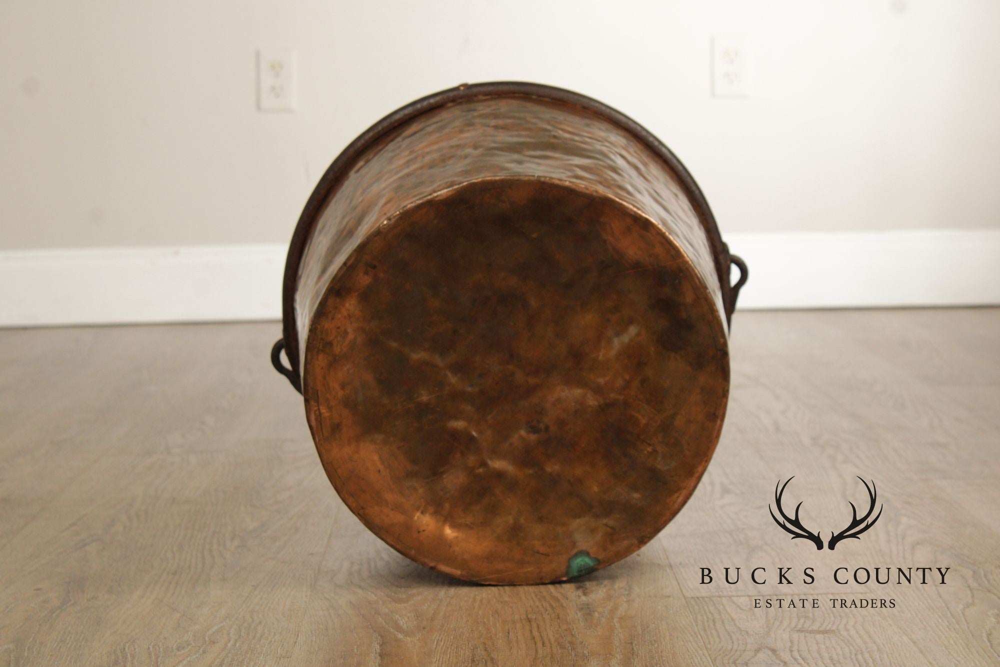 Antique Primitive Dovetailed Copper Kettle