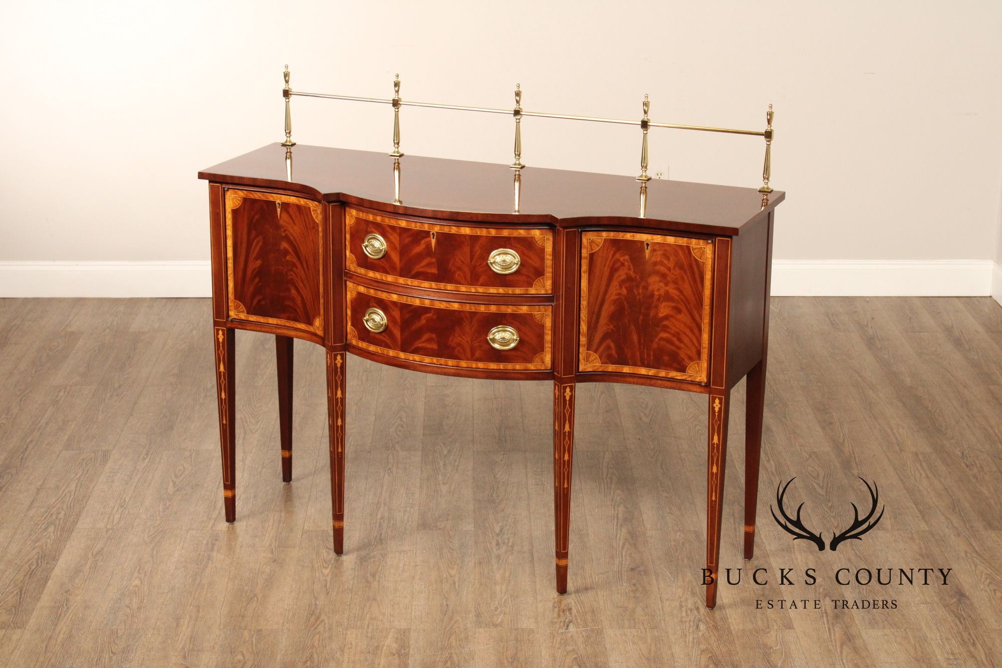 Councill Hepplewhite Style Inlaid Mahogany Sideboard