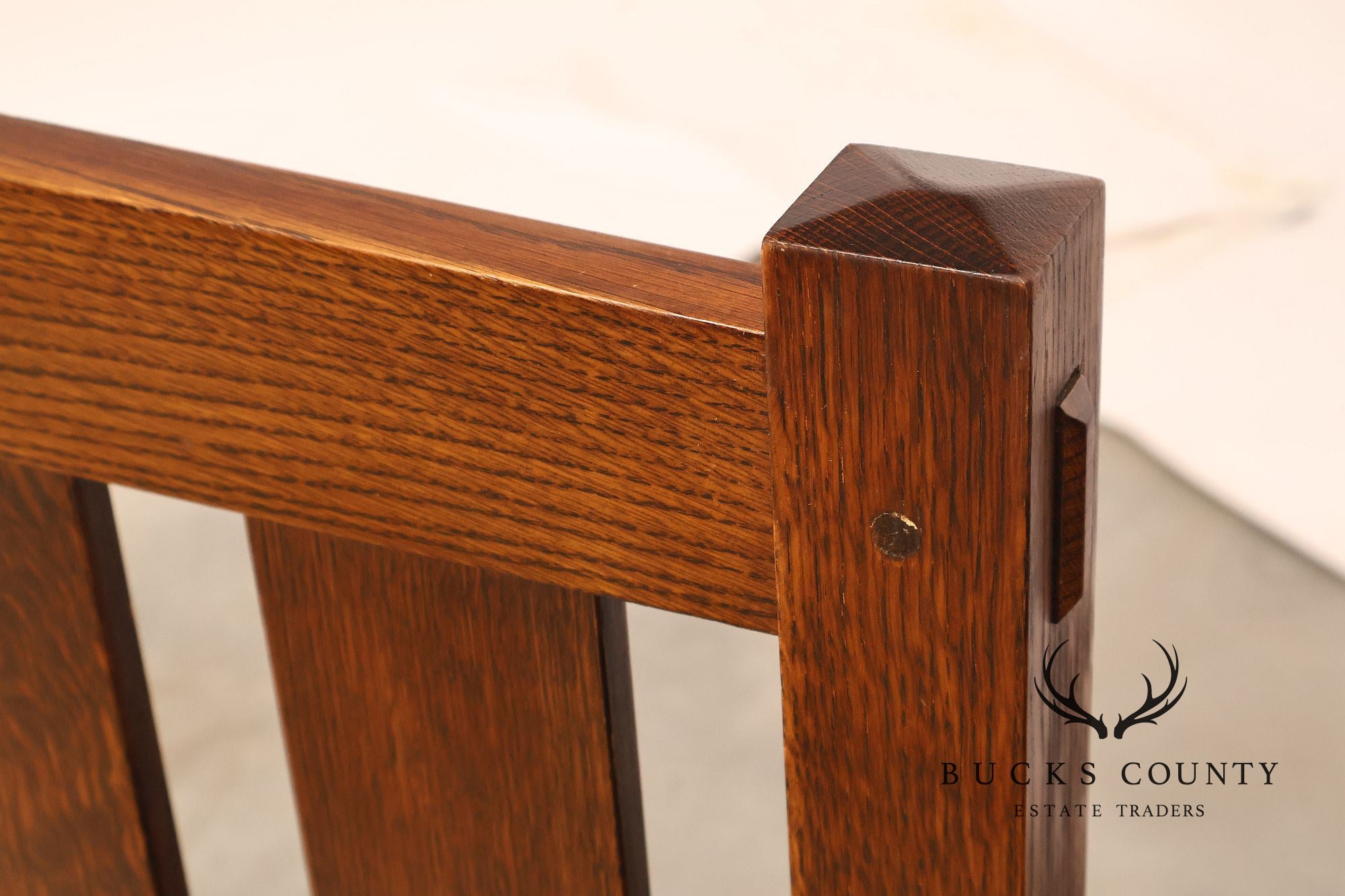 Stickley Mission Collection King Size Oak Slat Bed