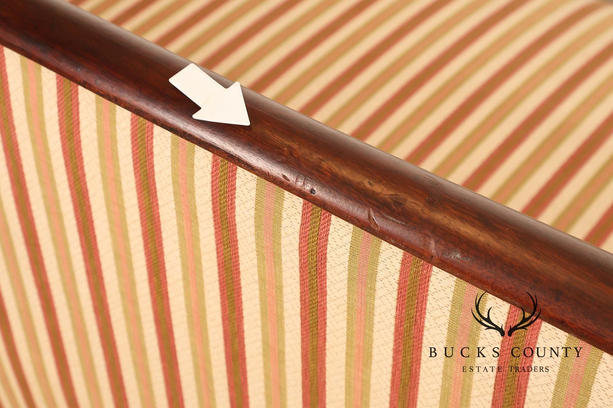 Antique American Empire Period 19th Century Carved Mahogany Sofa