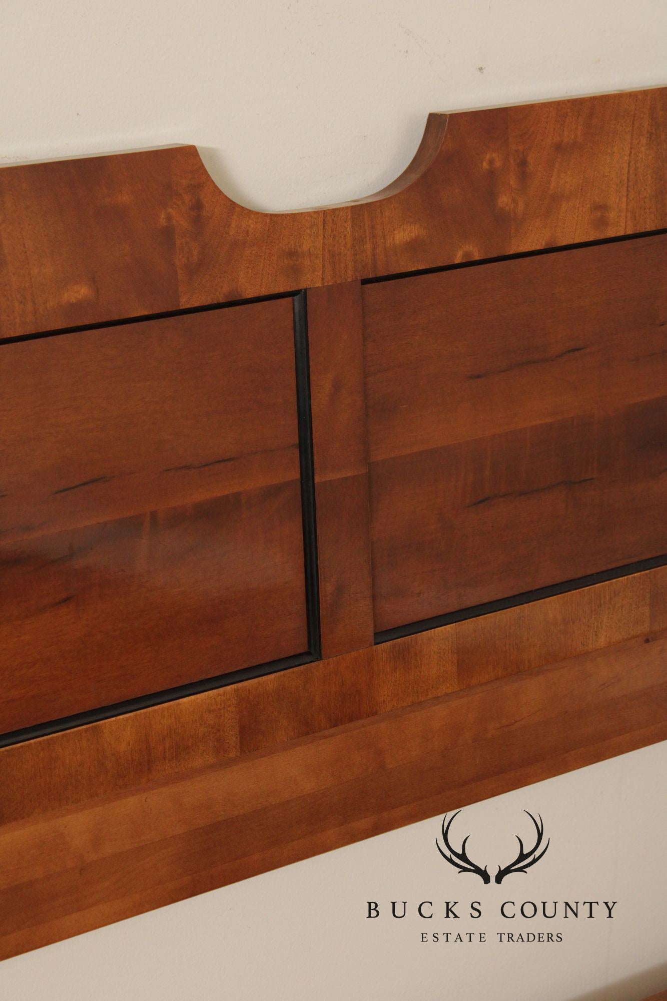 Century Furniture Traditional Yew Wood Queen Headboard