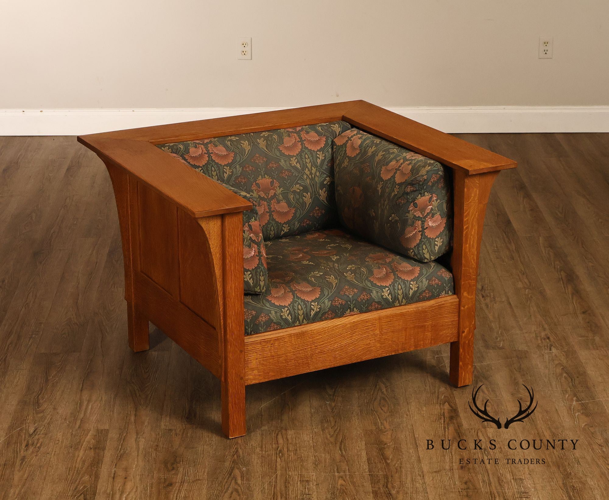 Stickley Mission Collection Pair of Oak Prairie Chairs