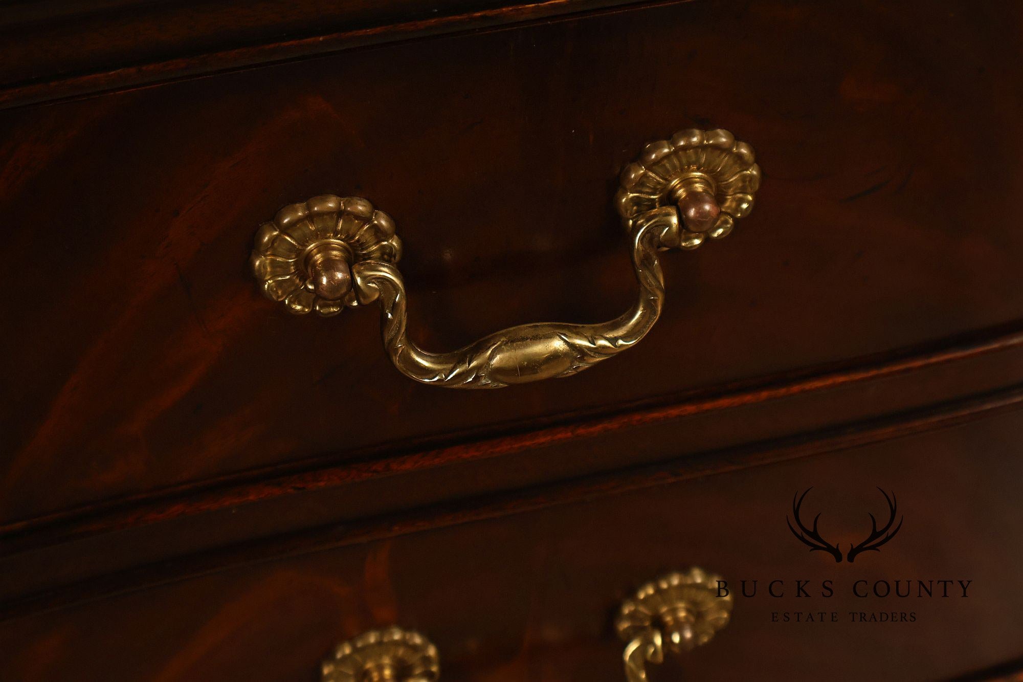 Drexel Heritage Heritage Georgian Style Mahogany Pair Of Chest Nightstands