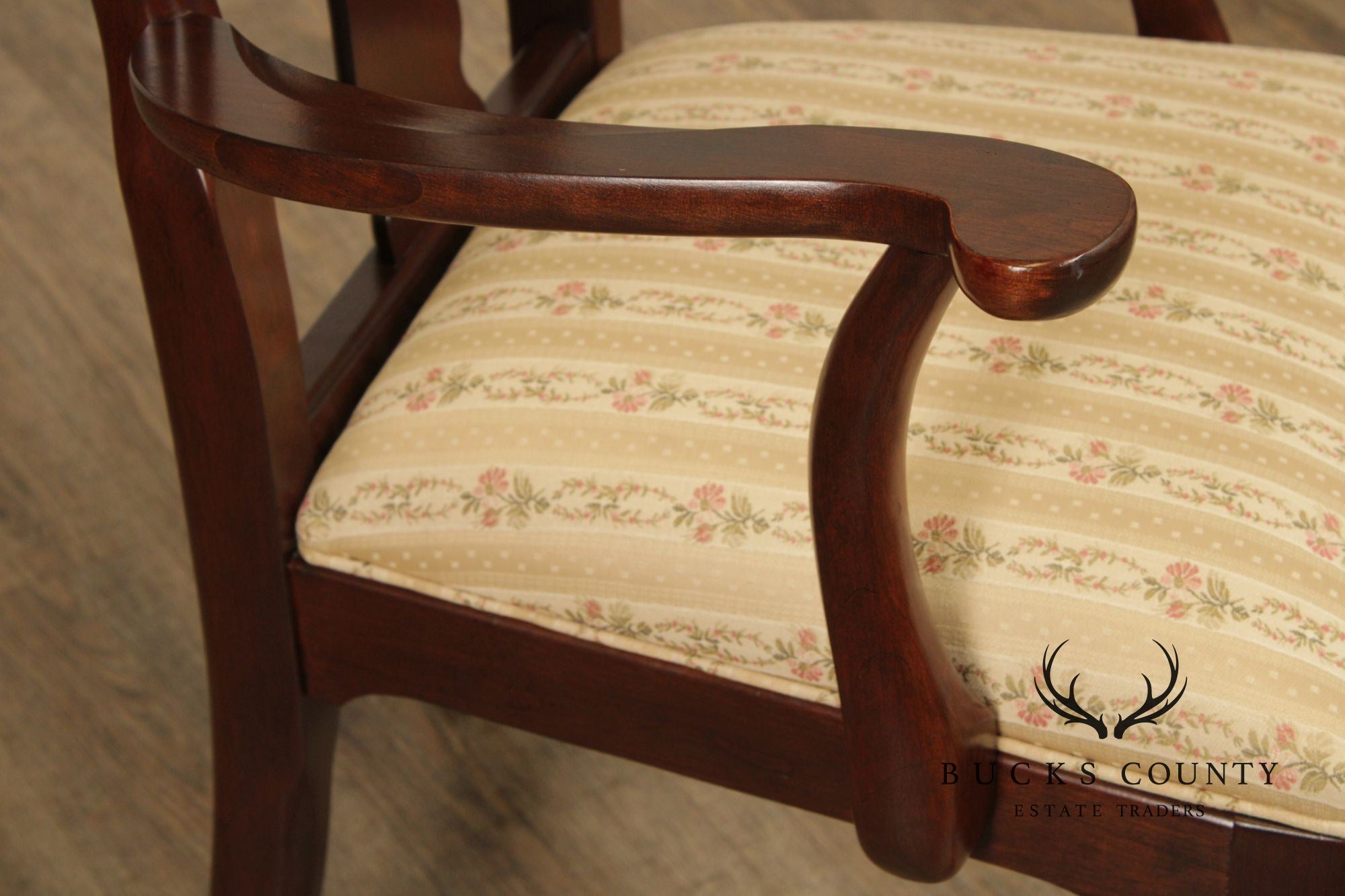 Ethan Allen 'Georgian Court' Set of Six Cherry Dining Chairs
