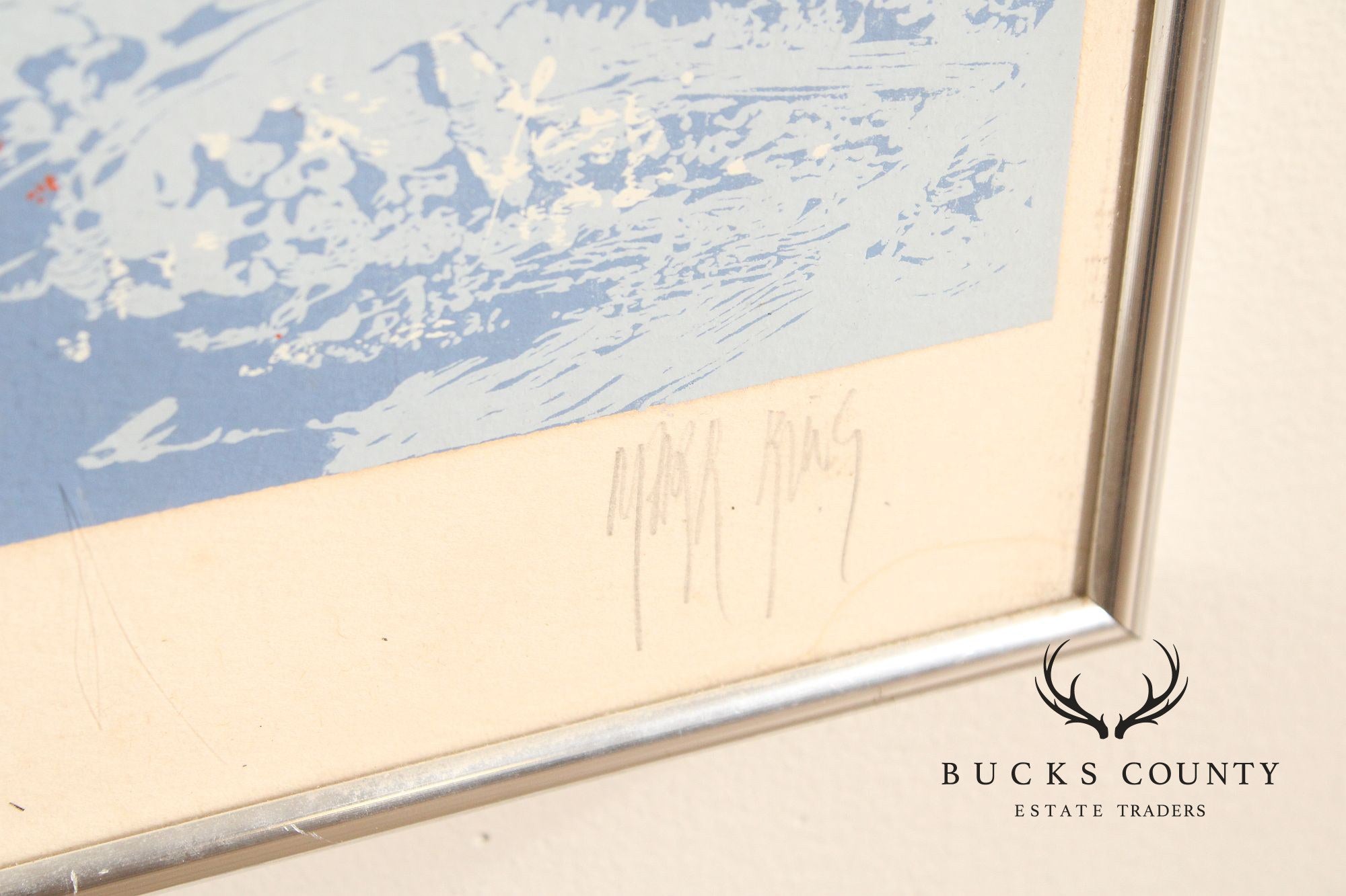 Mark King Limited Edition Framed Print, Downhill Skier