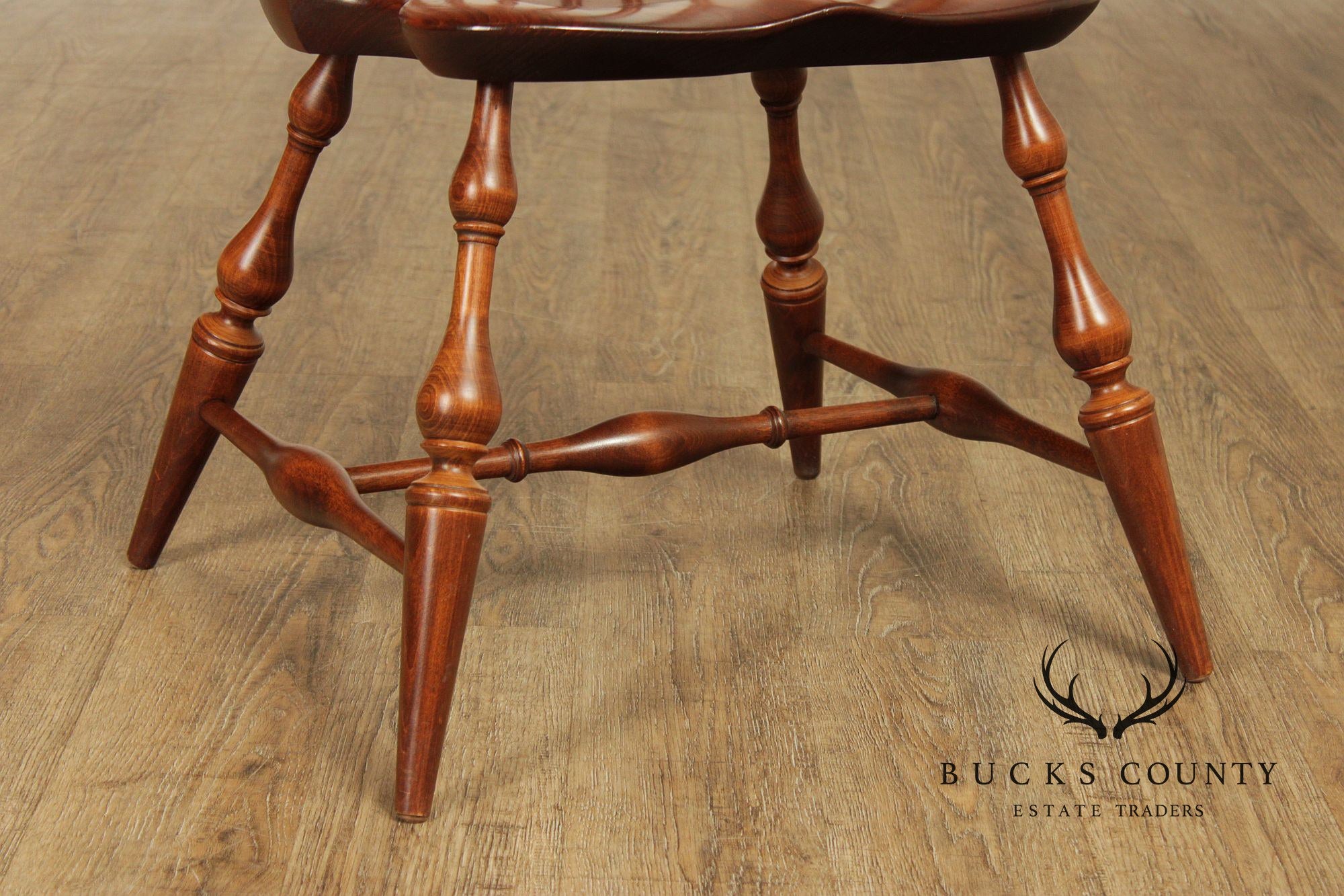 Nichols & Stone Set Of 4 Mixed Wood Windsor Bow Back Armchairs