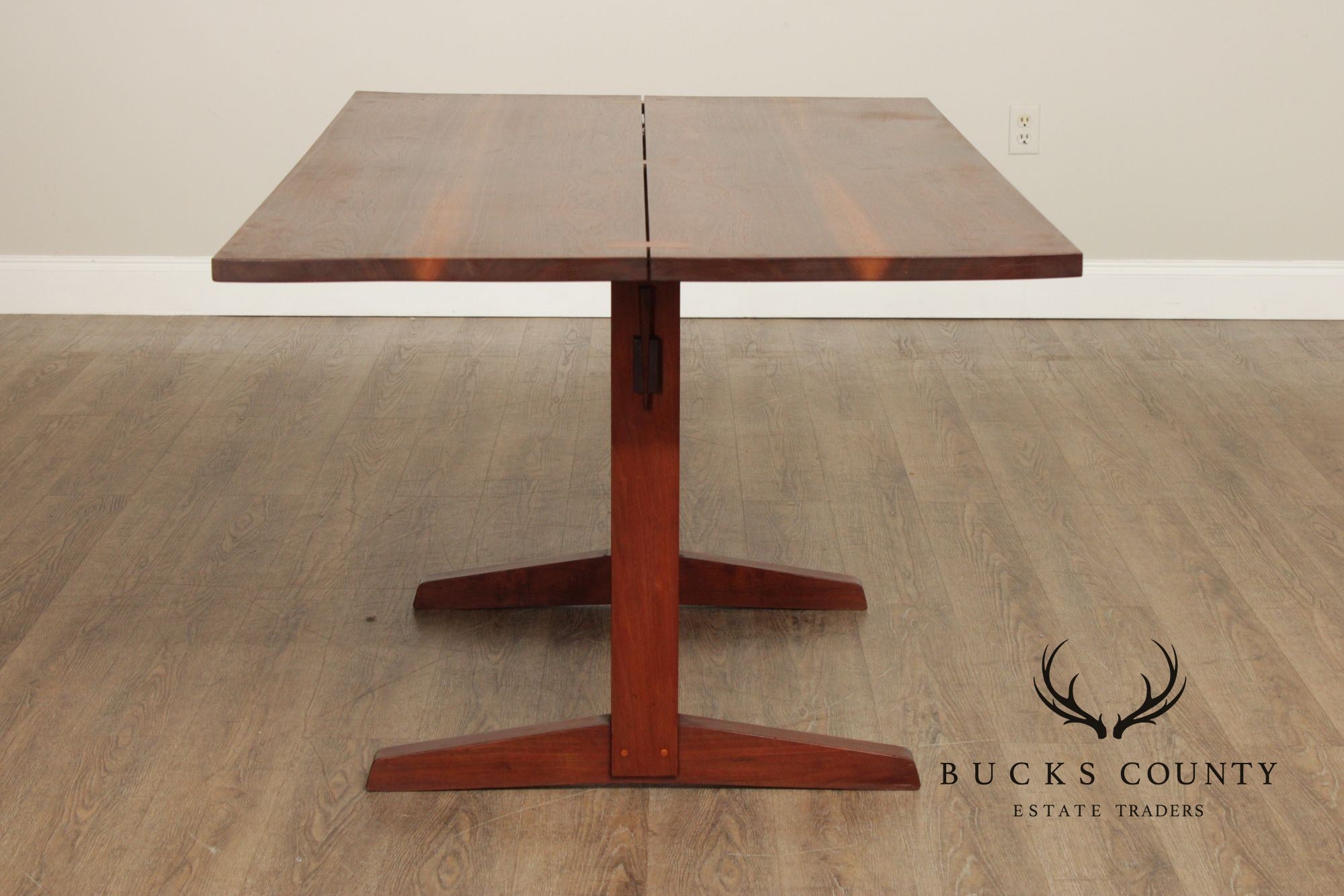 George Nakashima Walnut Trestle Trestle Dining Table Ca. 1962