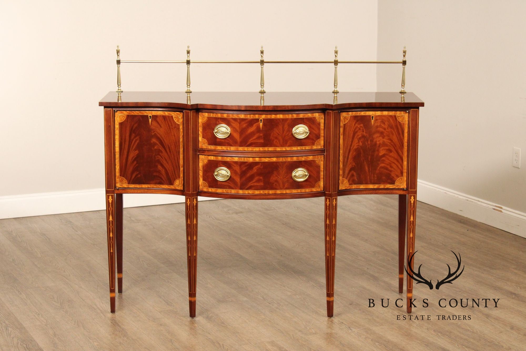Councill Hepplewhite Style Inlaid Mahogany Sideboard