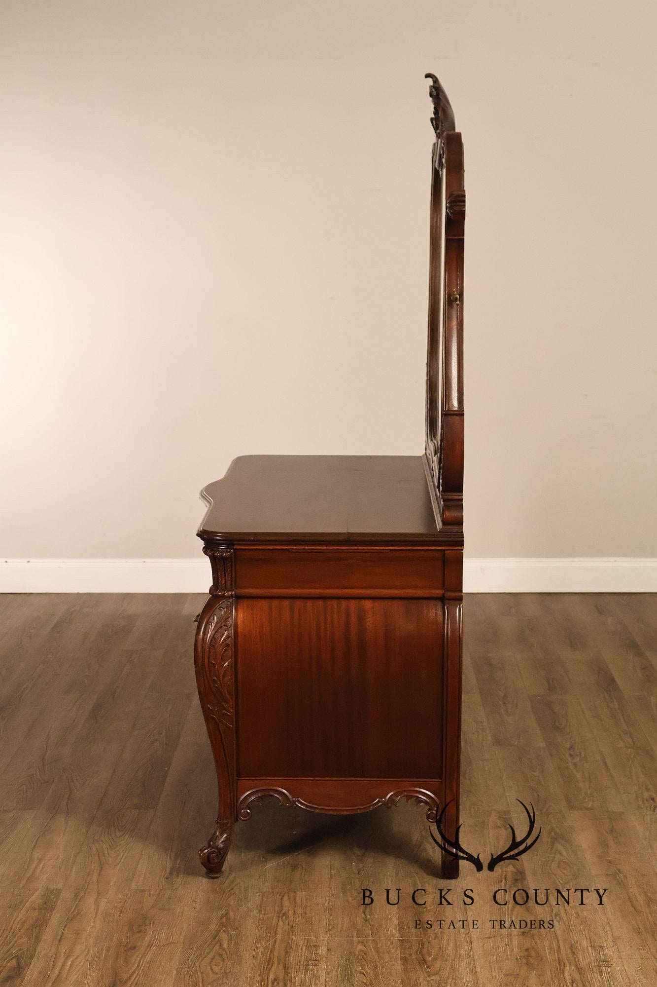 Antique R. J. Horner Carved Mahogany Dresser With Mirror