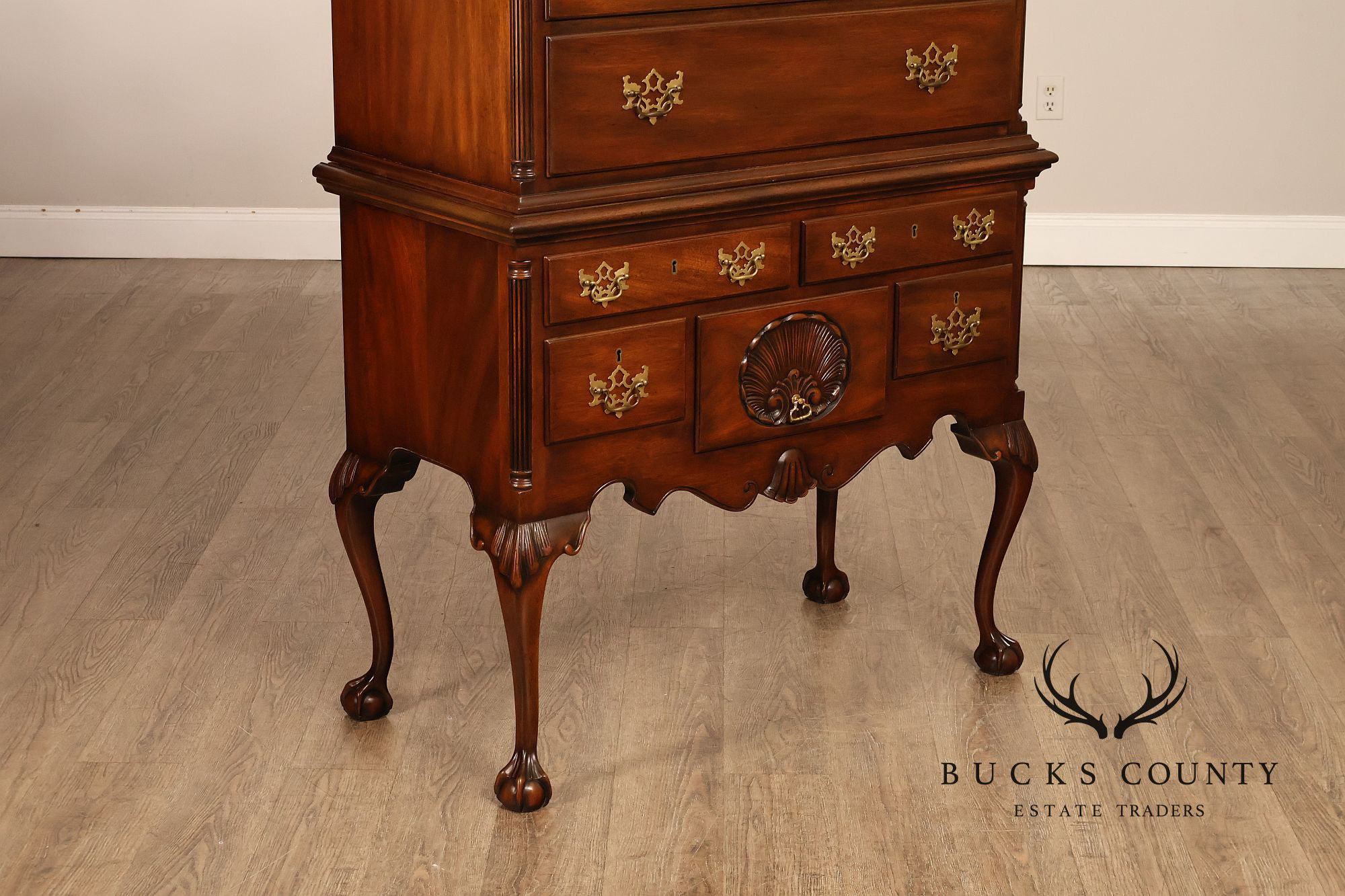 Kittinger Chippendale Style Mahogany Highboy