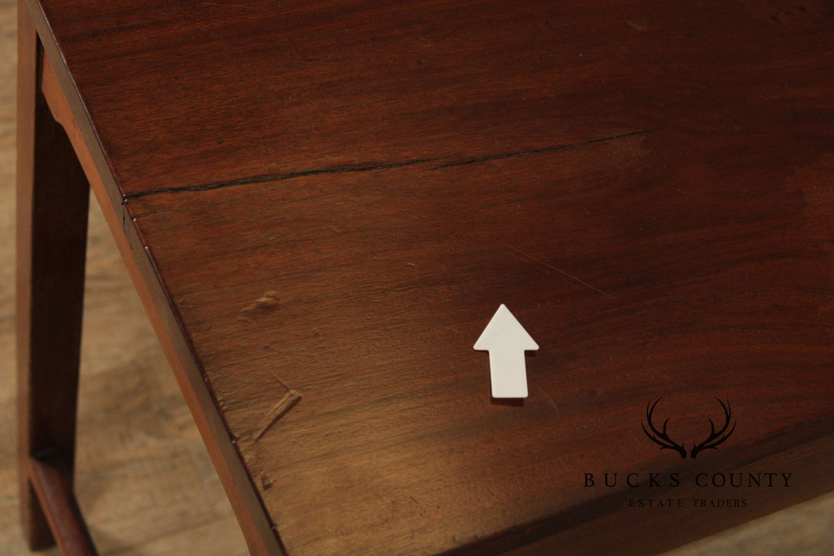 Antique Mahogany Two-Drawer Console Table