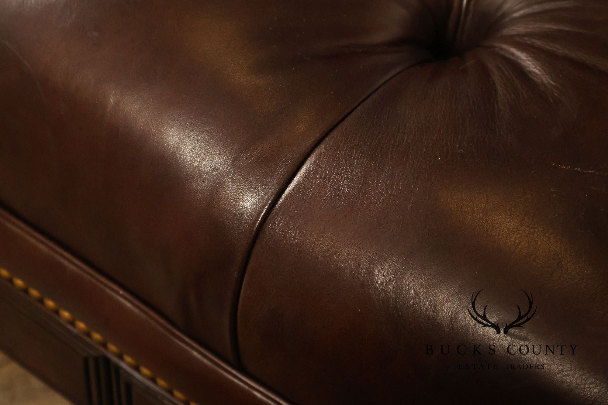 Hancock & Moore Tufted Leather 'Robinson' Cocktail Ottoman