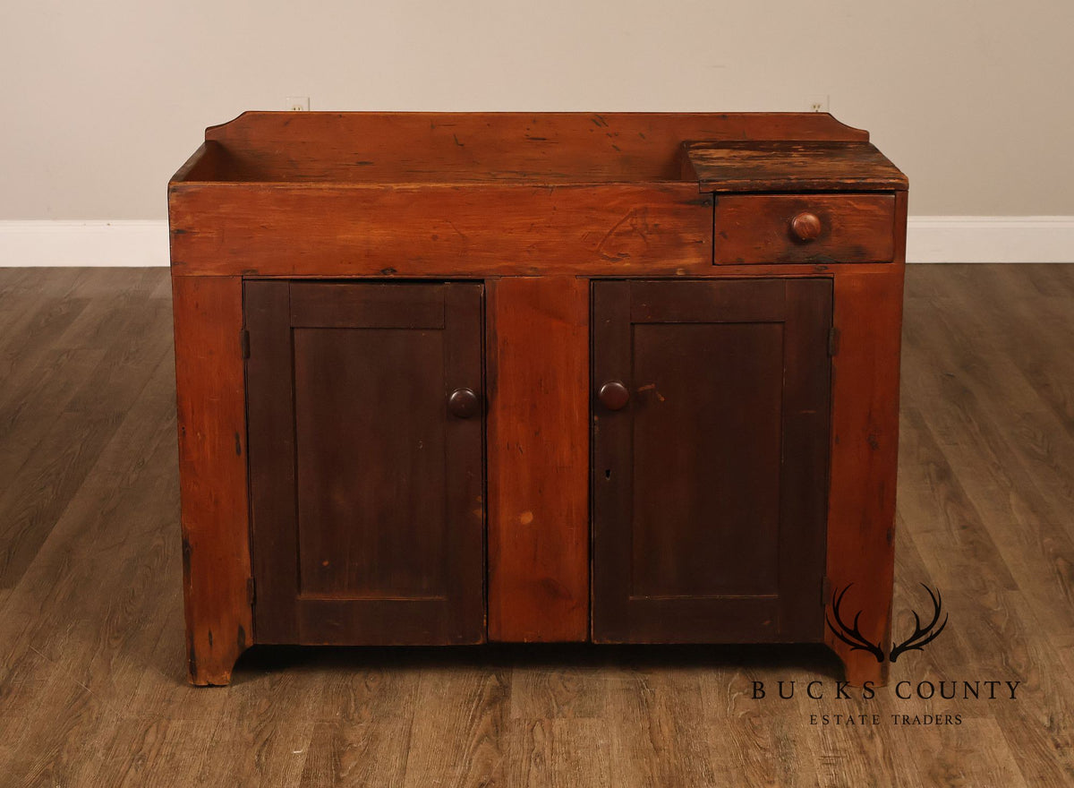 Antique Farmhouse Pine Dry Sink