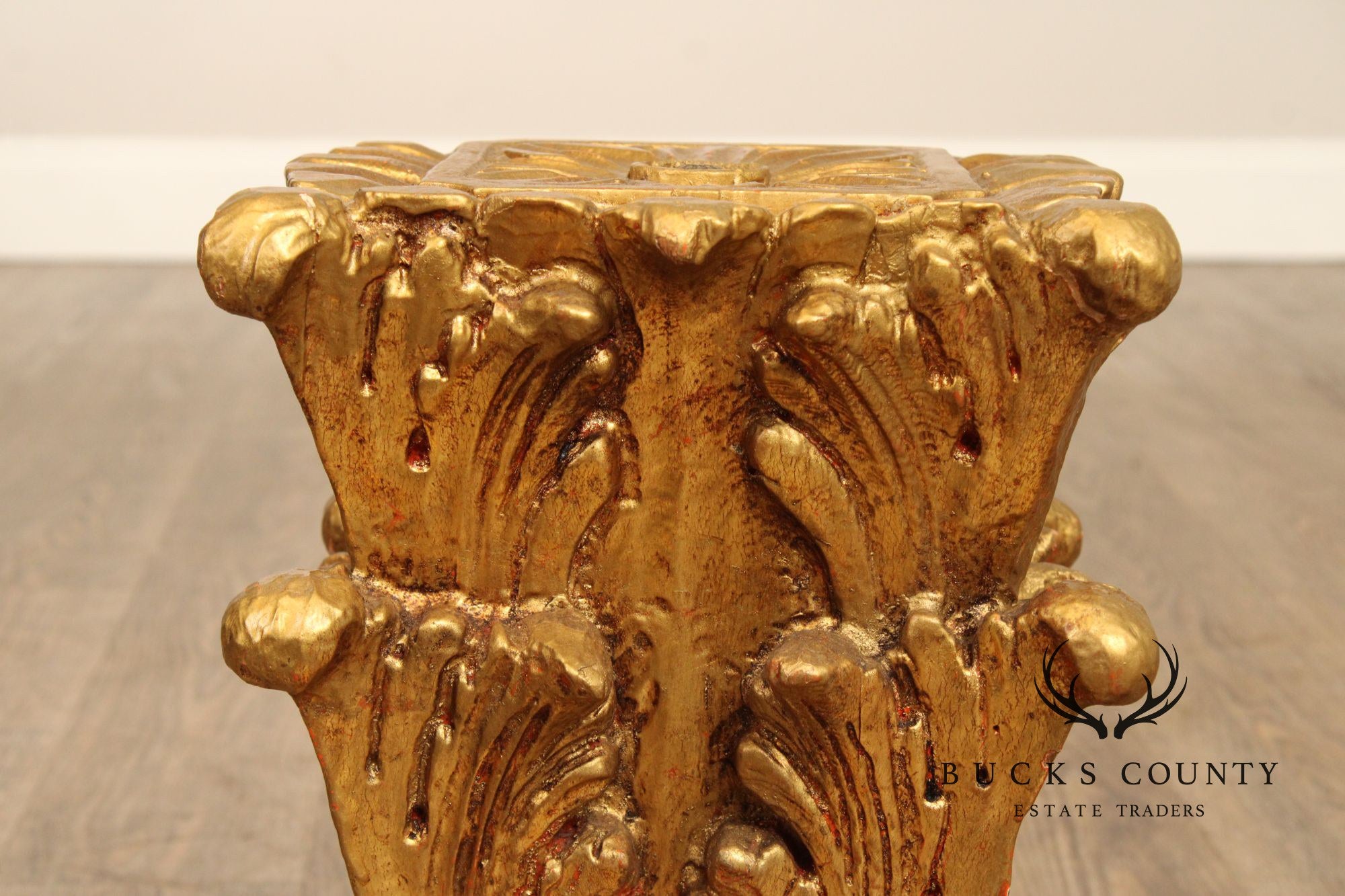 Hollywood Regency Vintage Giltwood Corinthian Capital