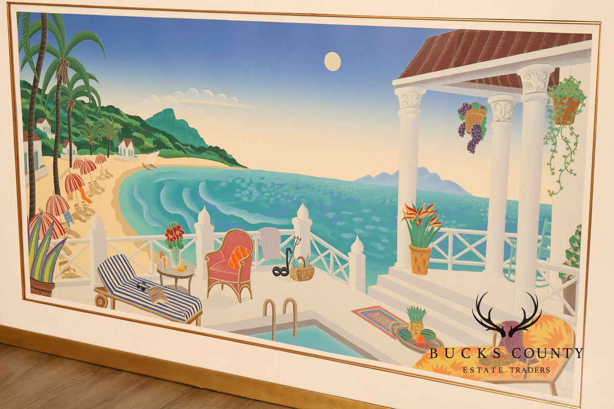 Thomas McKnight Limited Edition Lithograph, 'Crescent Bay'