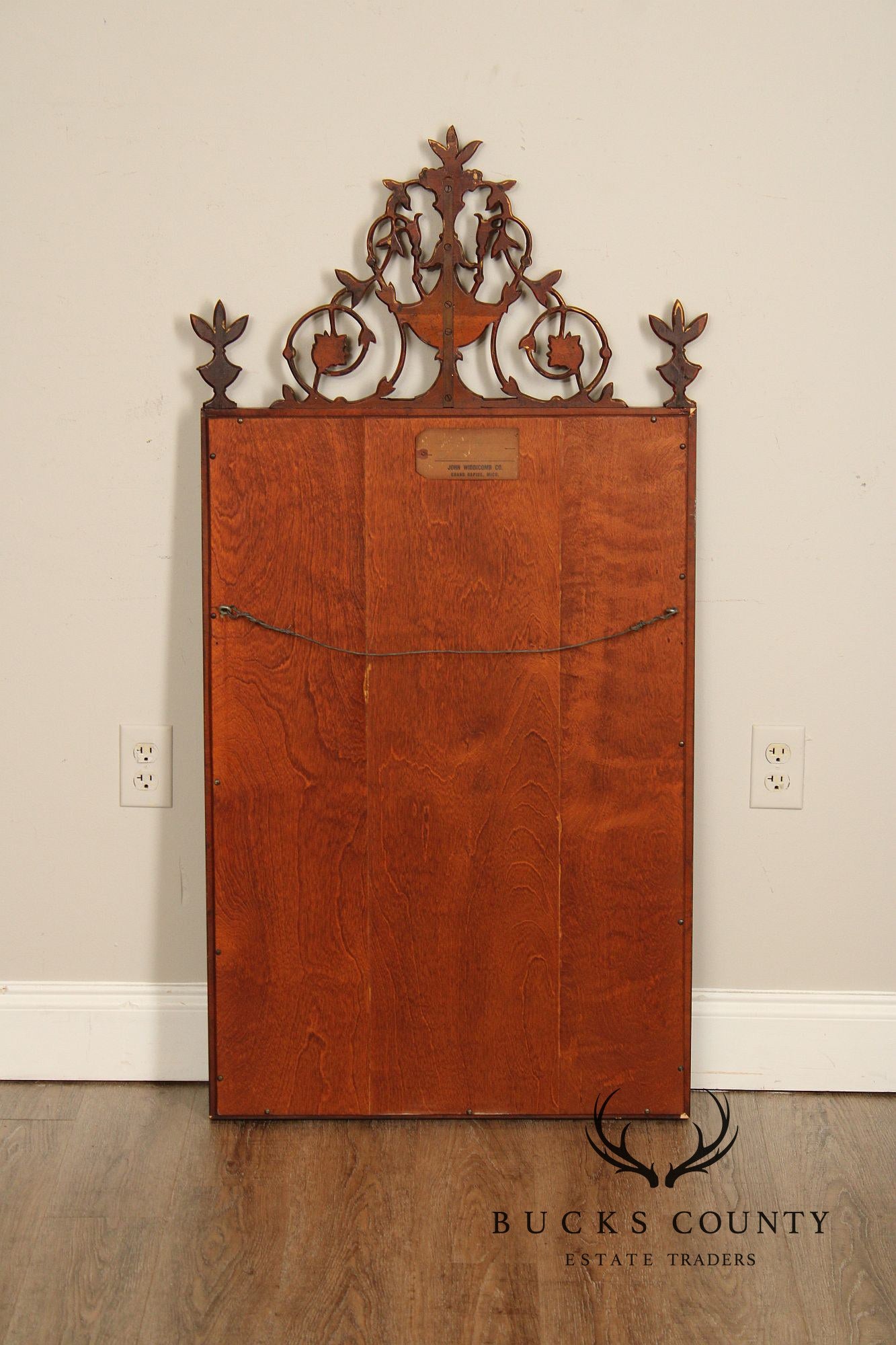 John Widdicomb Adam Style Mahogany And Partial Gilt Wall Mirror