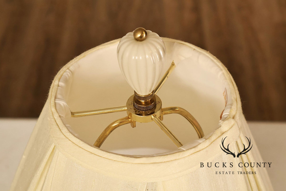 Quoizel Lenox Porcelain and Brass Urn Form Table Lamp
