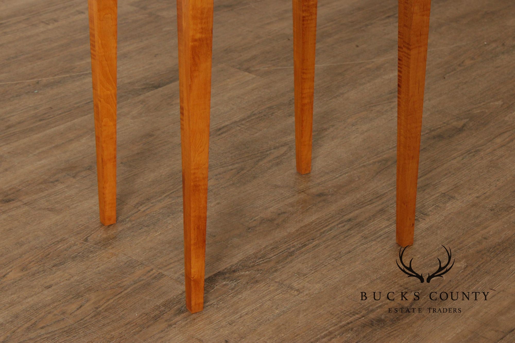 Federal Style Tiger Maple Pembroke Side Table