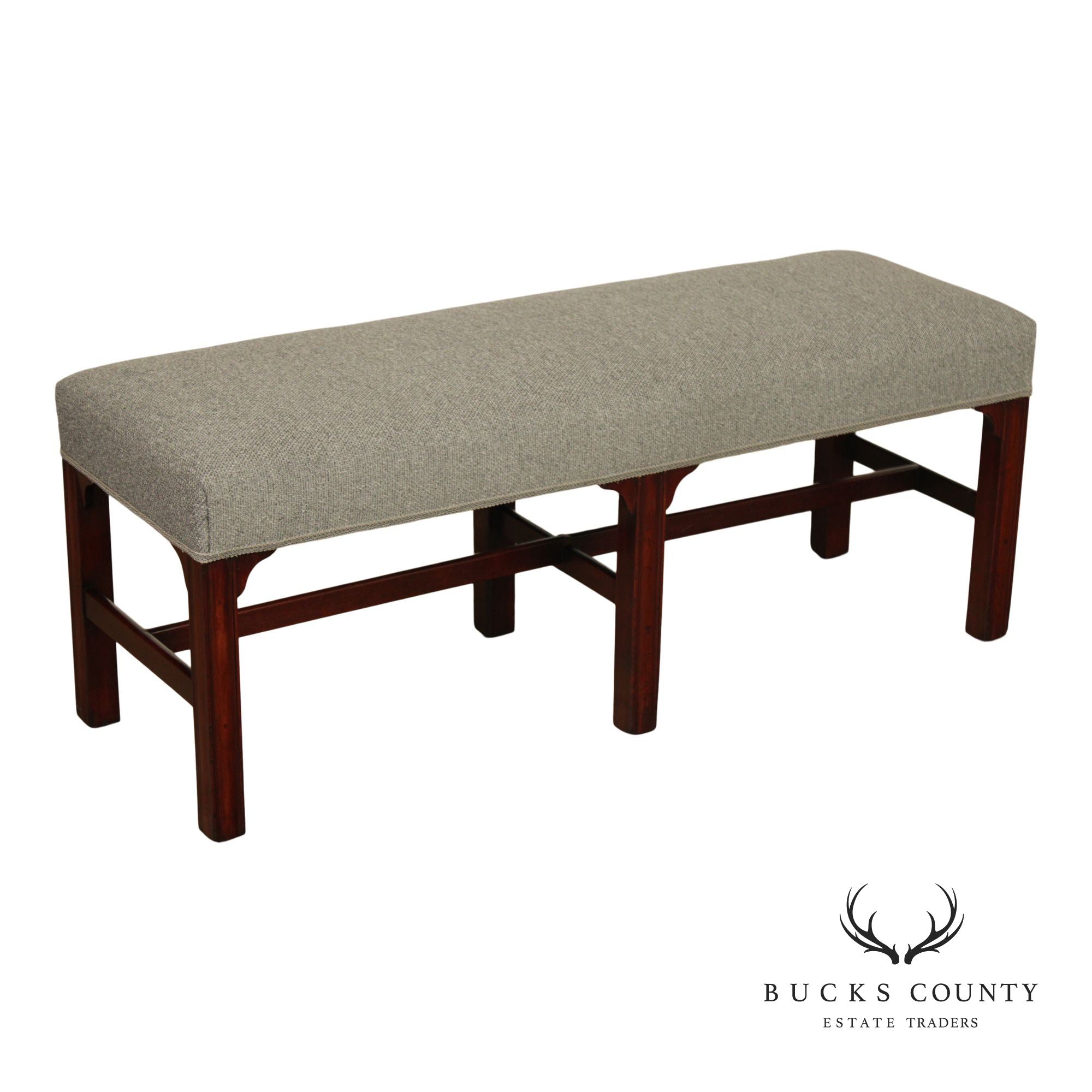 Chippendale Style Mahogany Six Legged Window Bench