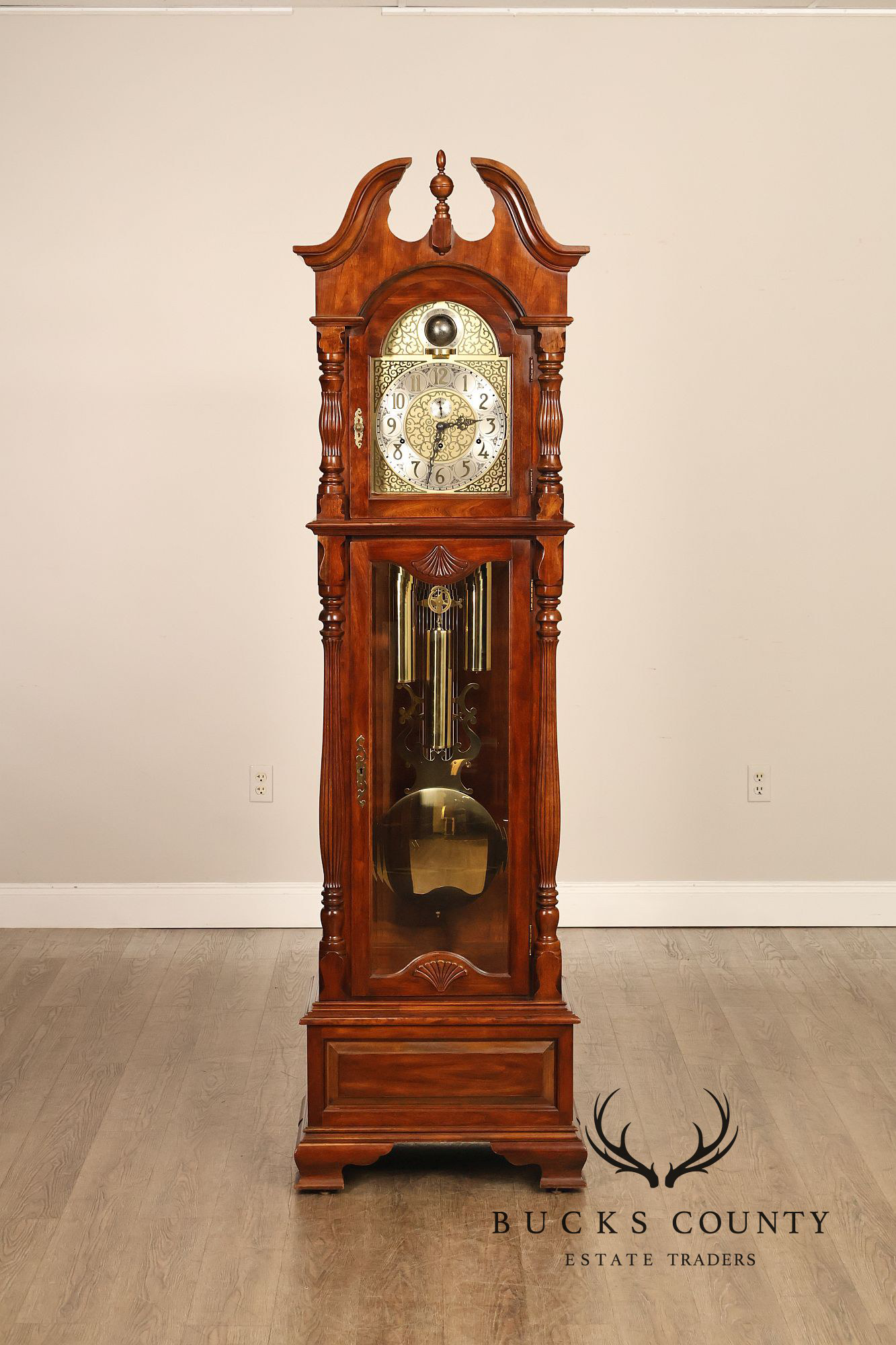 Ridgeway Traditional Cherry Grandfather Clock
