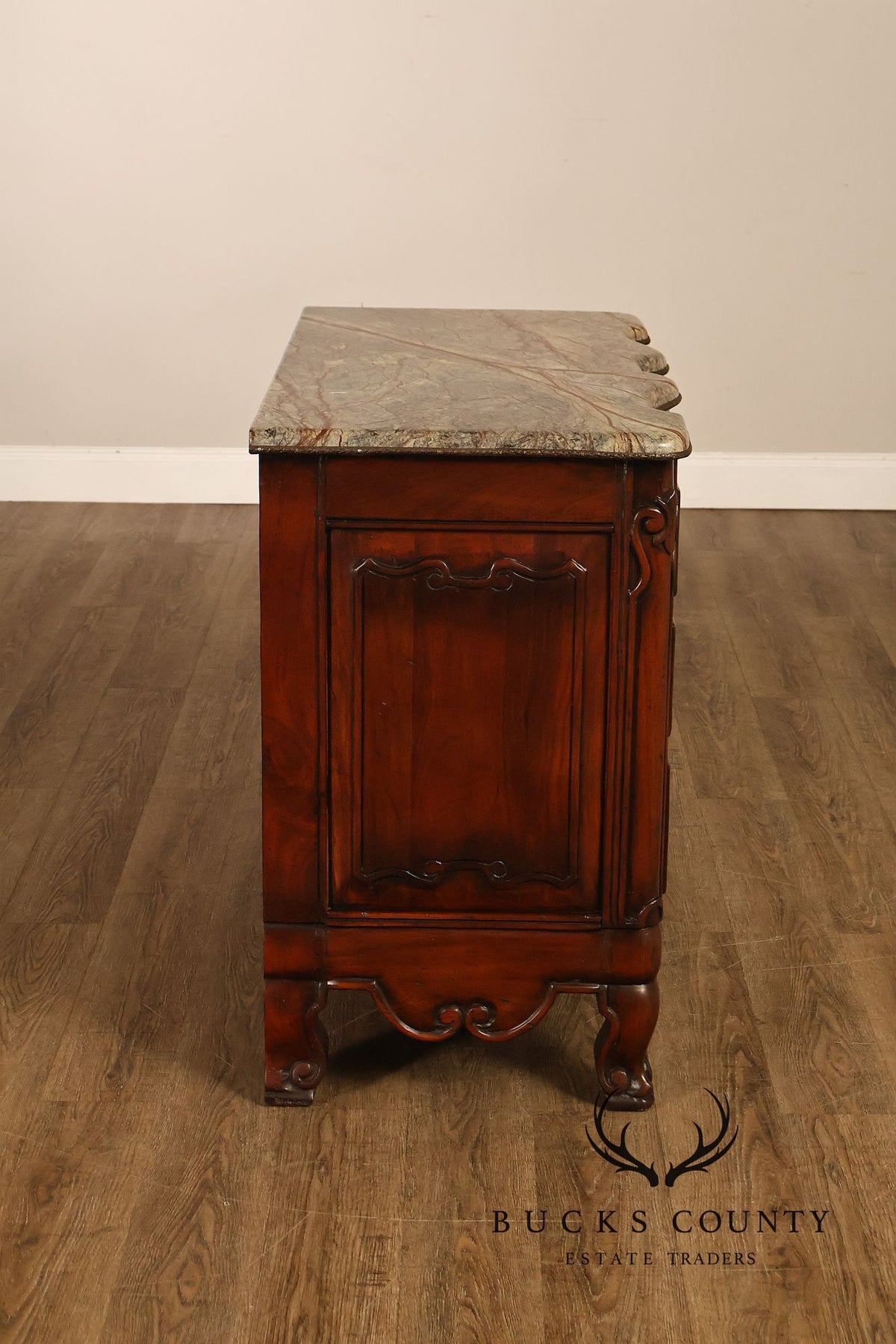 French Provincial Style Marble Top Chest of Drawers