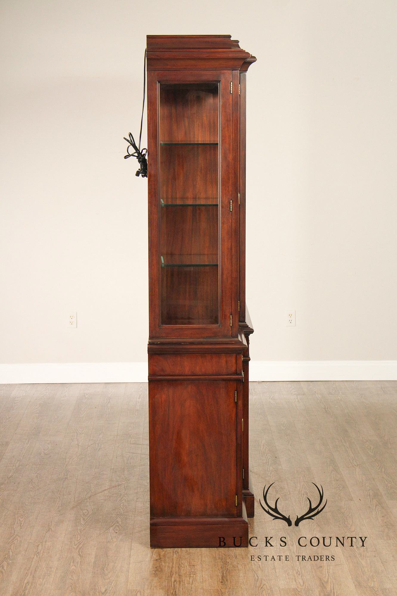 Henkel Harris Regency Style Mahogany Breakfront China Cabinet