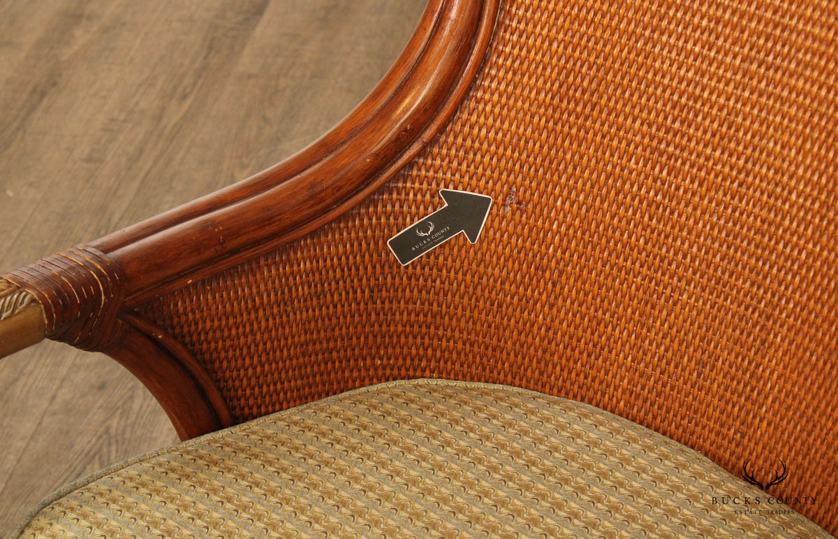 Ethan Allen British Colonial Style Rattan 'Bermuda' Armchair