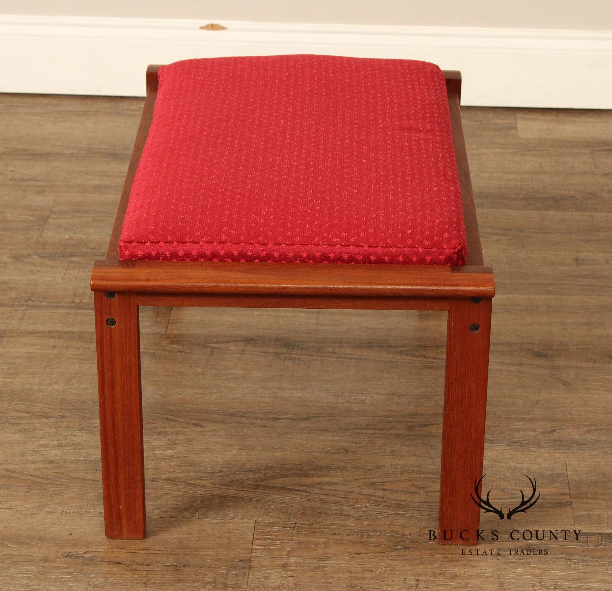 Illum Wikkelso Danish Modern Teak Ottoman