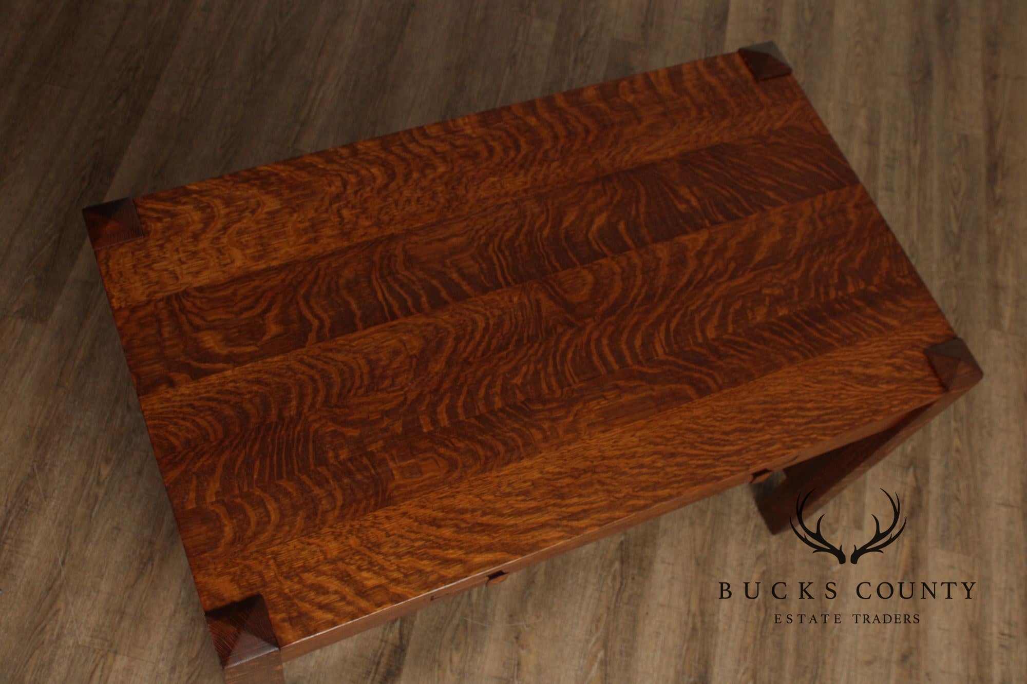 Antique Mission Oak Library Table