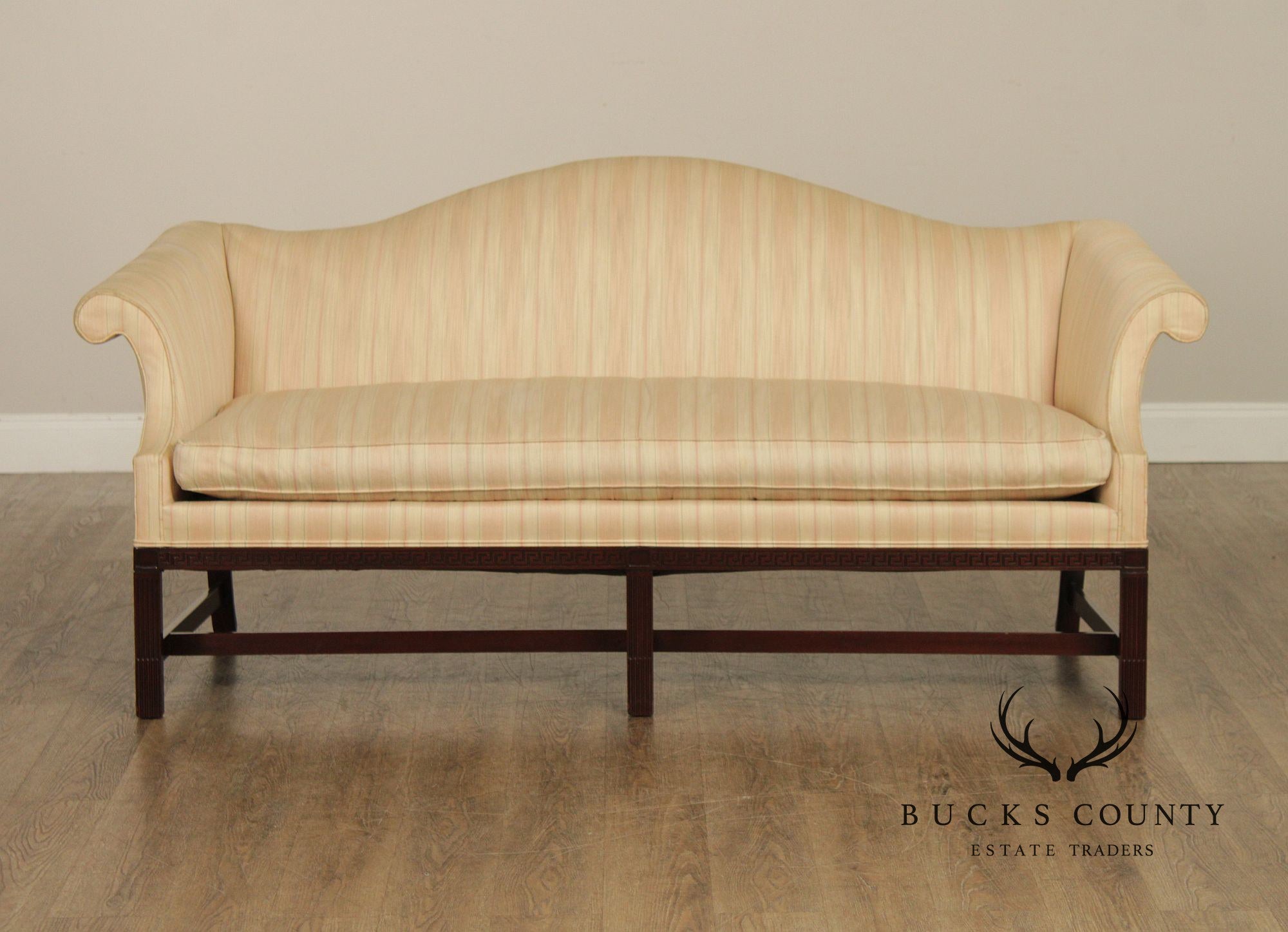 Hickory Chair Chippendale Style Mahogany Camelback Sofa