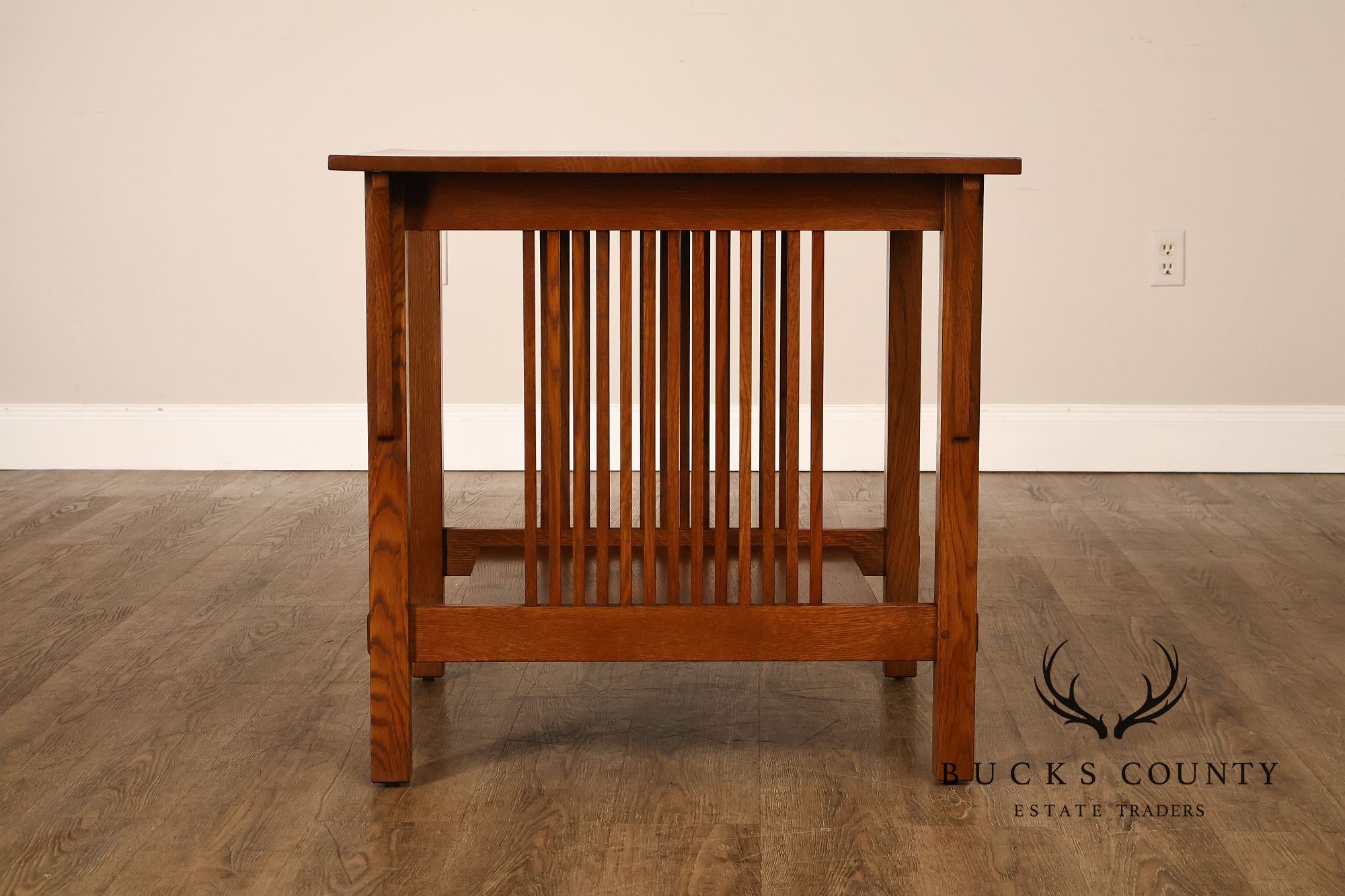 Stickley Mission Oak Spindled Side Lamp Table