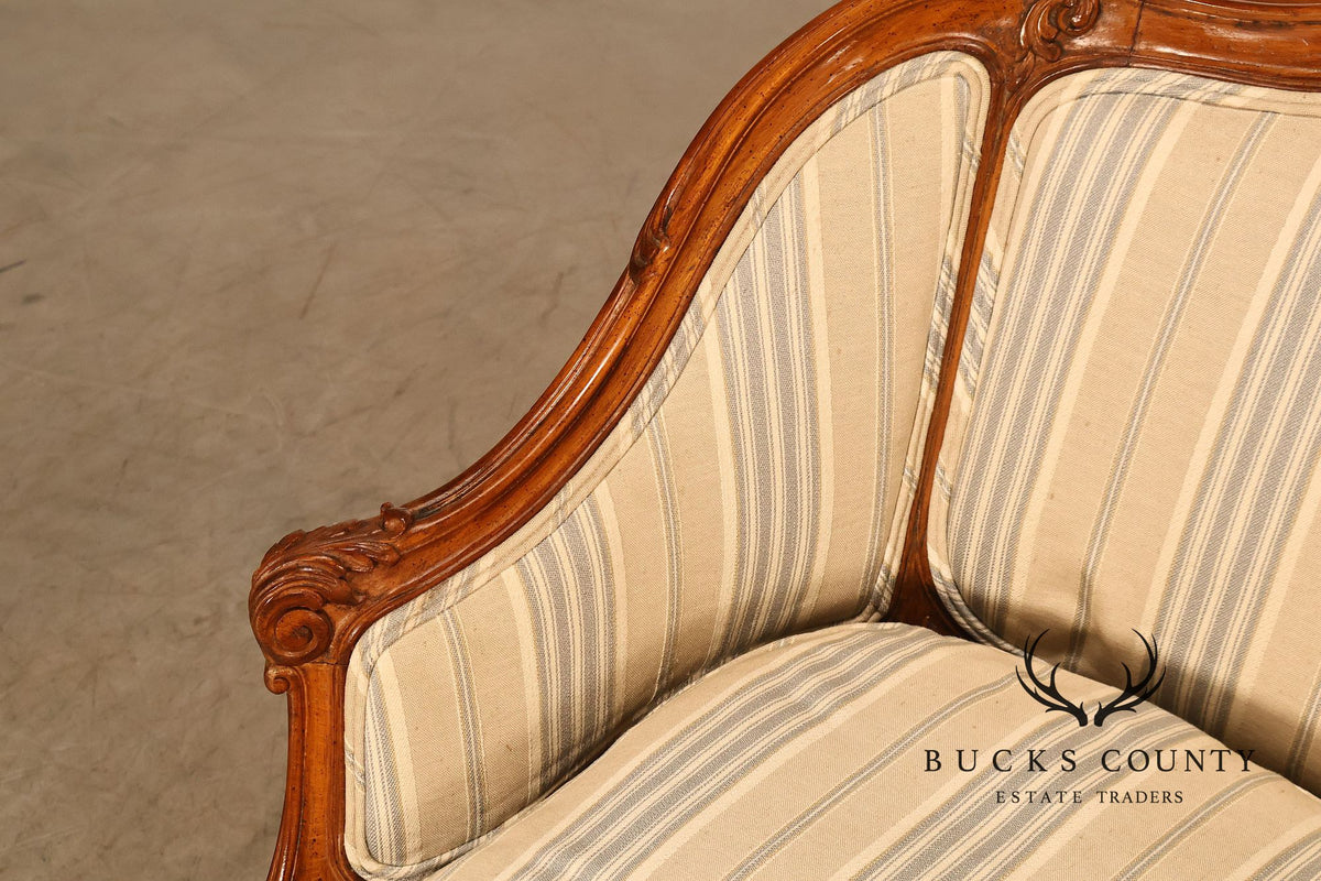 French Louis XV Style Carved Loveseat Settee