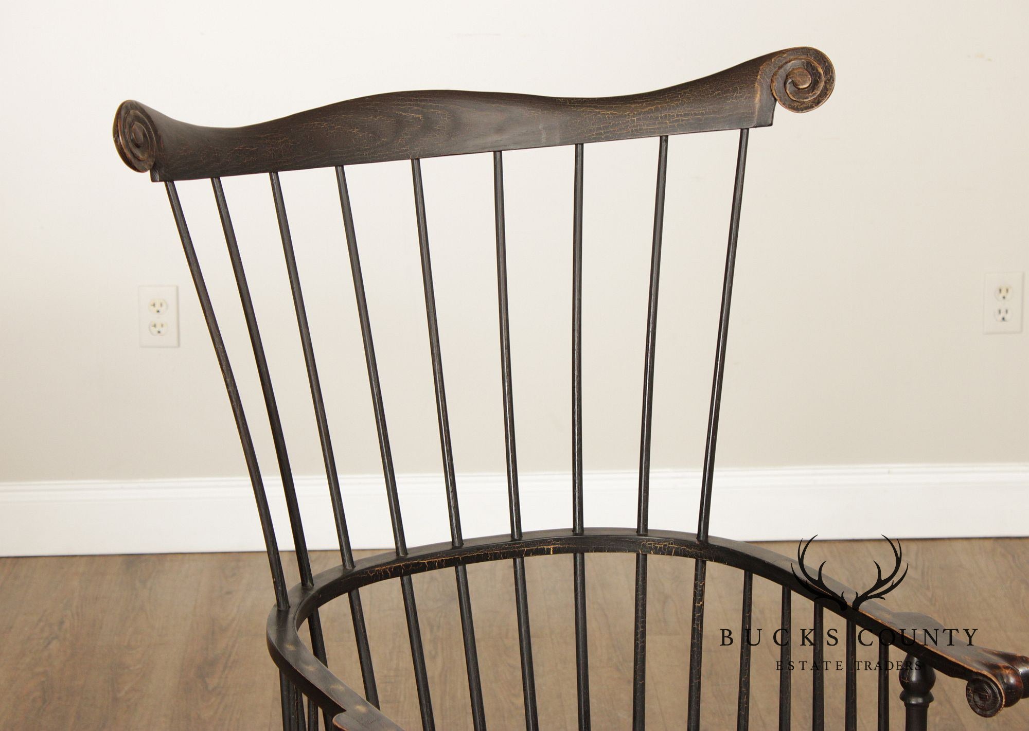 Ashlen Pair of Crackle Painted Windsor Armchairs