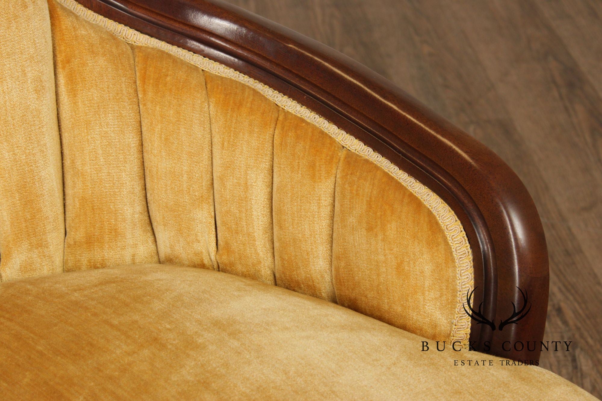 Kimball Furniture Victorian Style Pair of Carved Mahogany Parlor Chairs