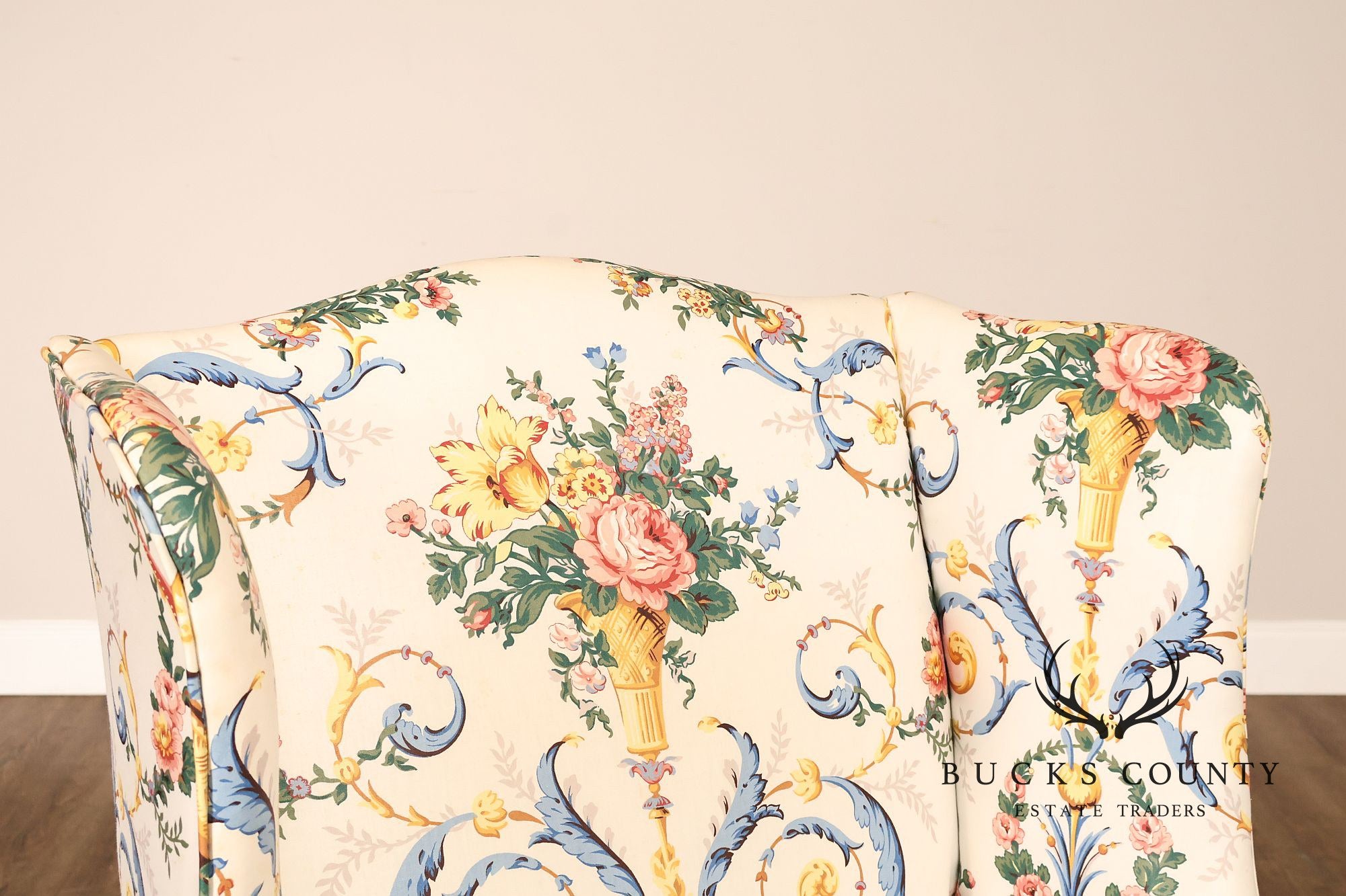 Georgian Style Upholstered Wing Chair