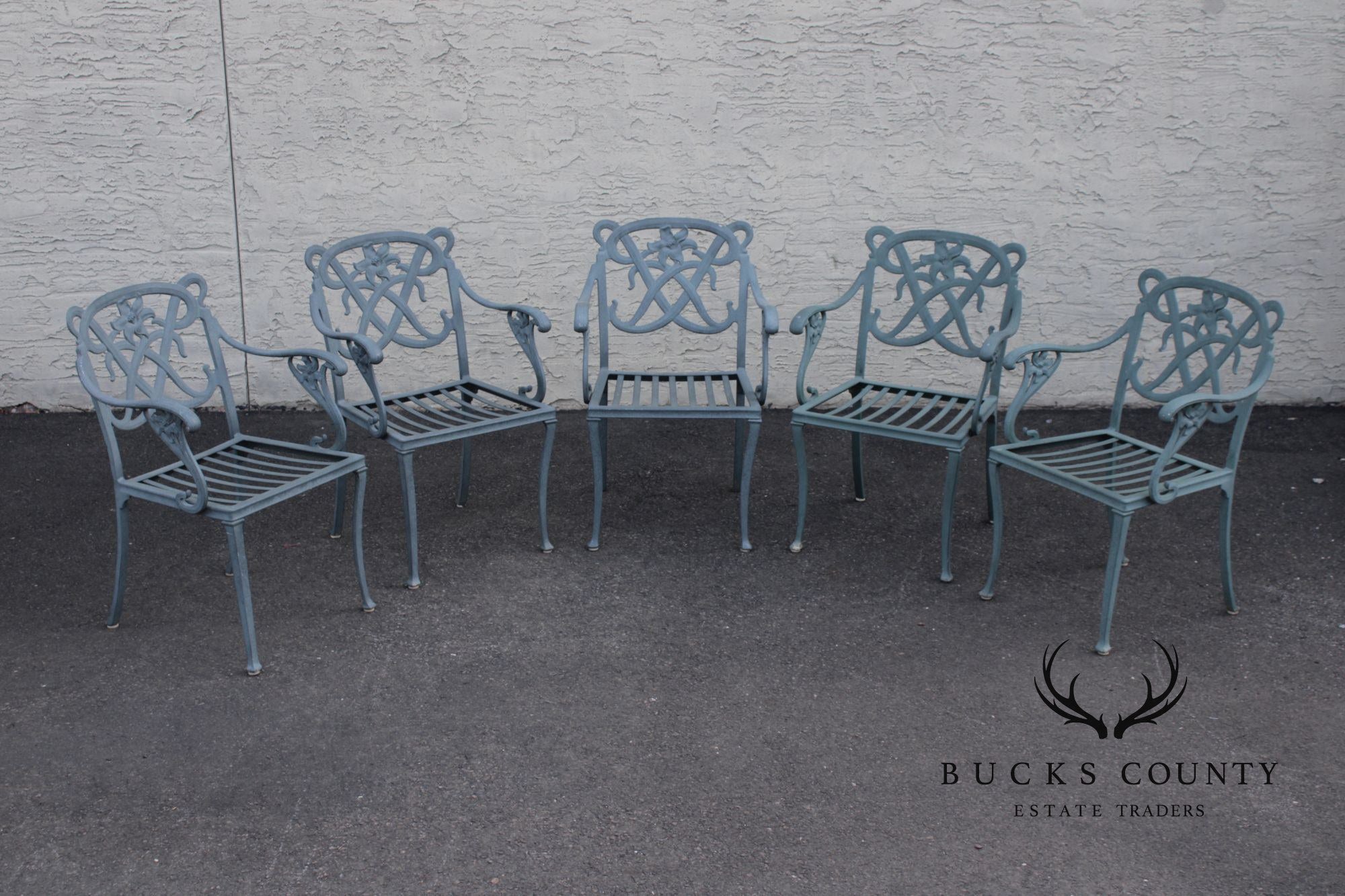 Brown Jordan Six-Piece Cast Aluminum 'Day Lily' Outdoor Patio Dining Set