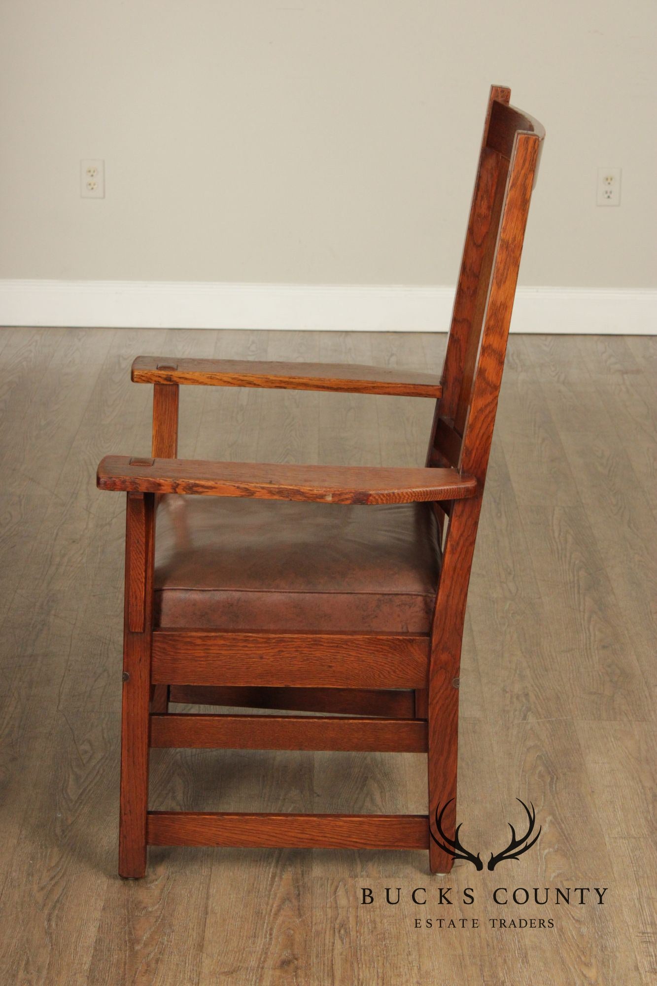 L. & J.G. Stickley Antique Mission Oak Armchair
