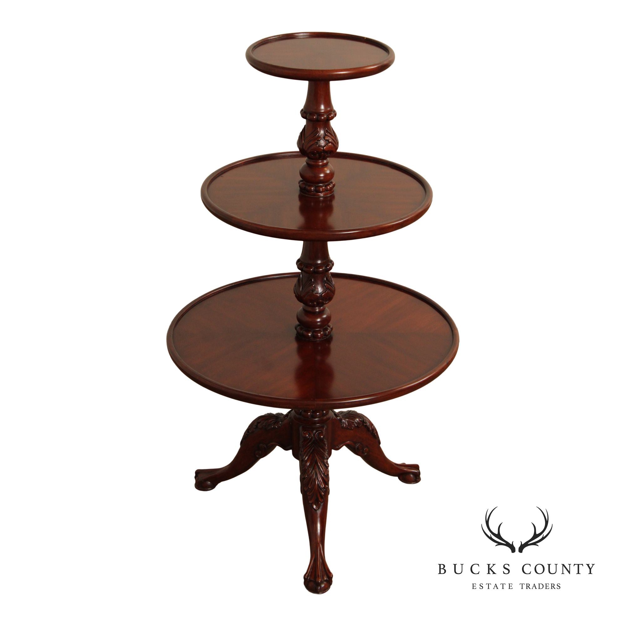 Harrods Knightsbridge Wilton George III Style Mahogany Three Tier Dumbwaiter