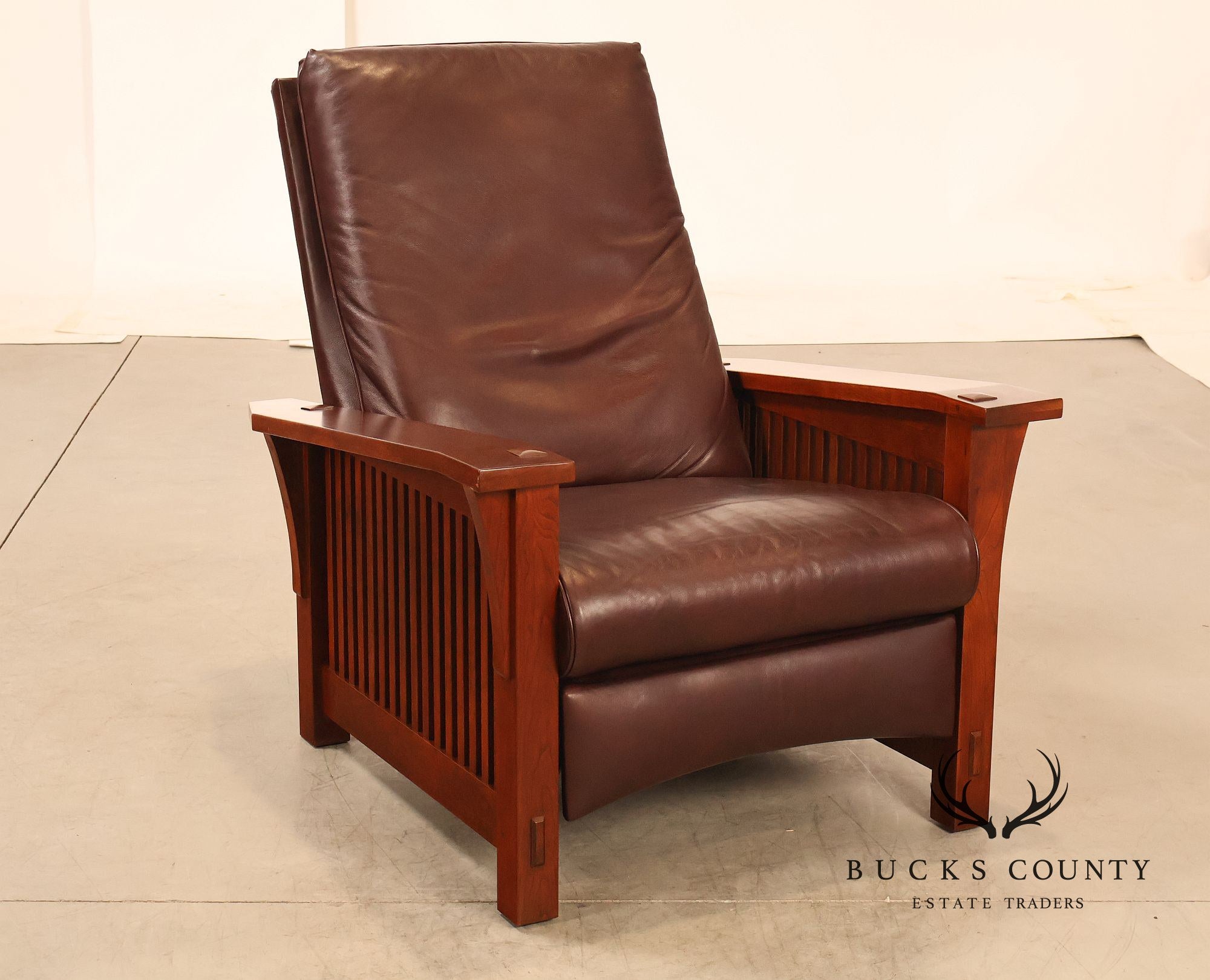 Stickley Mission Collection Cherry Spindle Morris Recliner