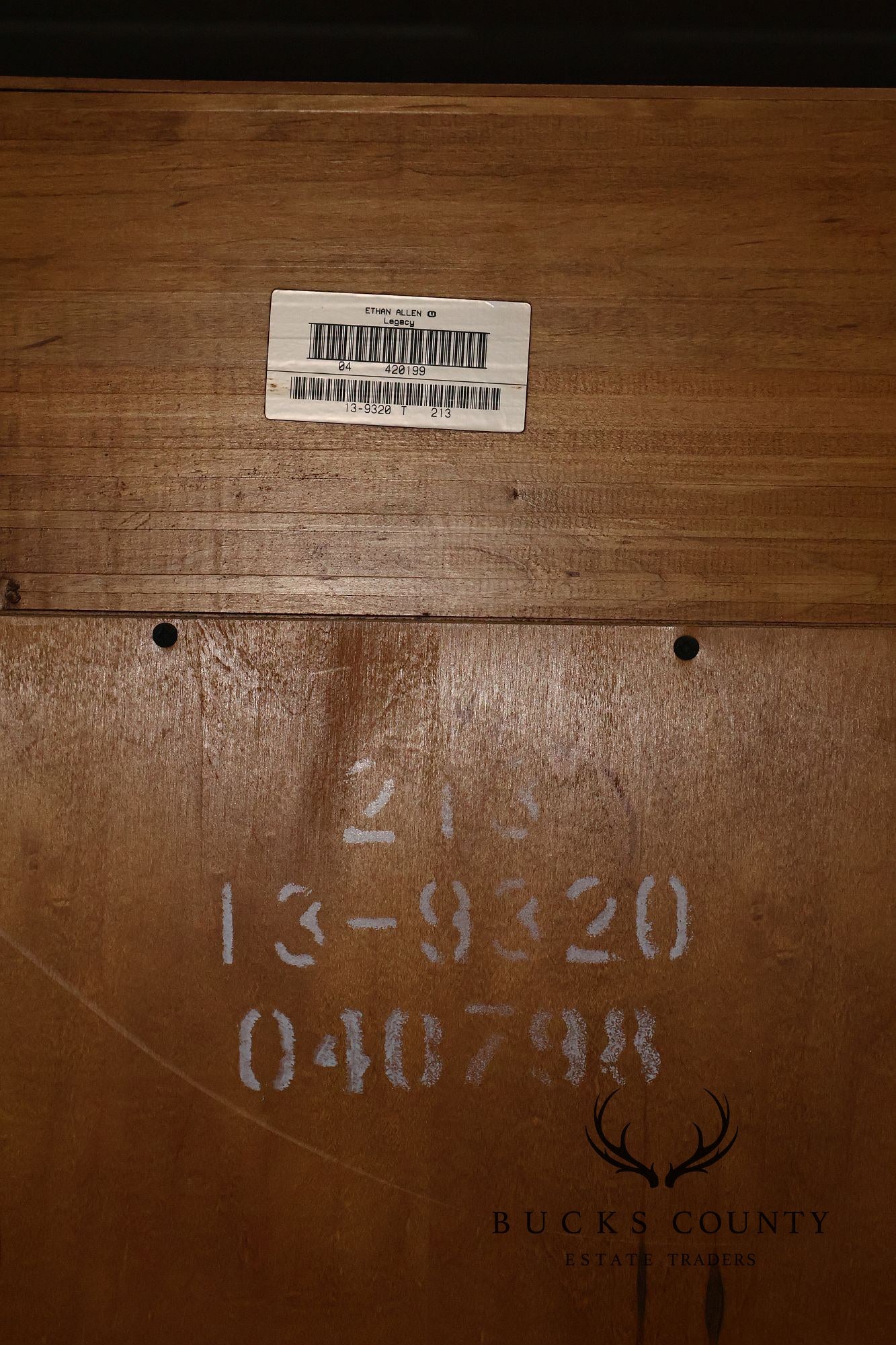 ETHAN ALLEN 'LEGACY' DOUBLE ARCHED BOOKCASE